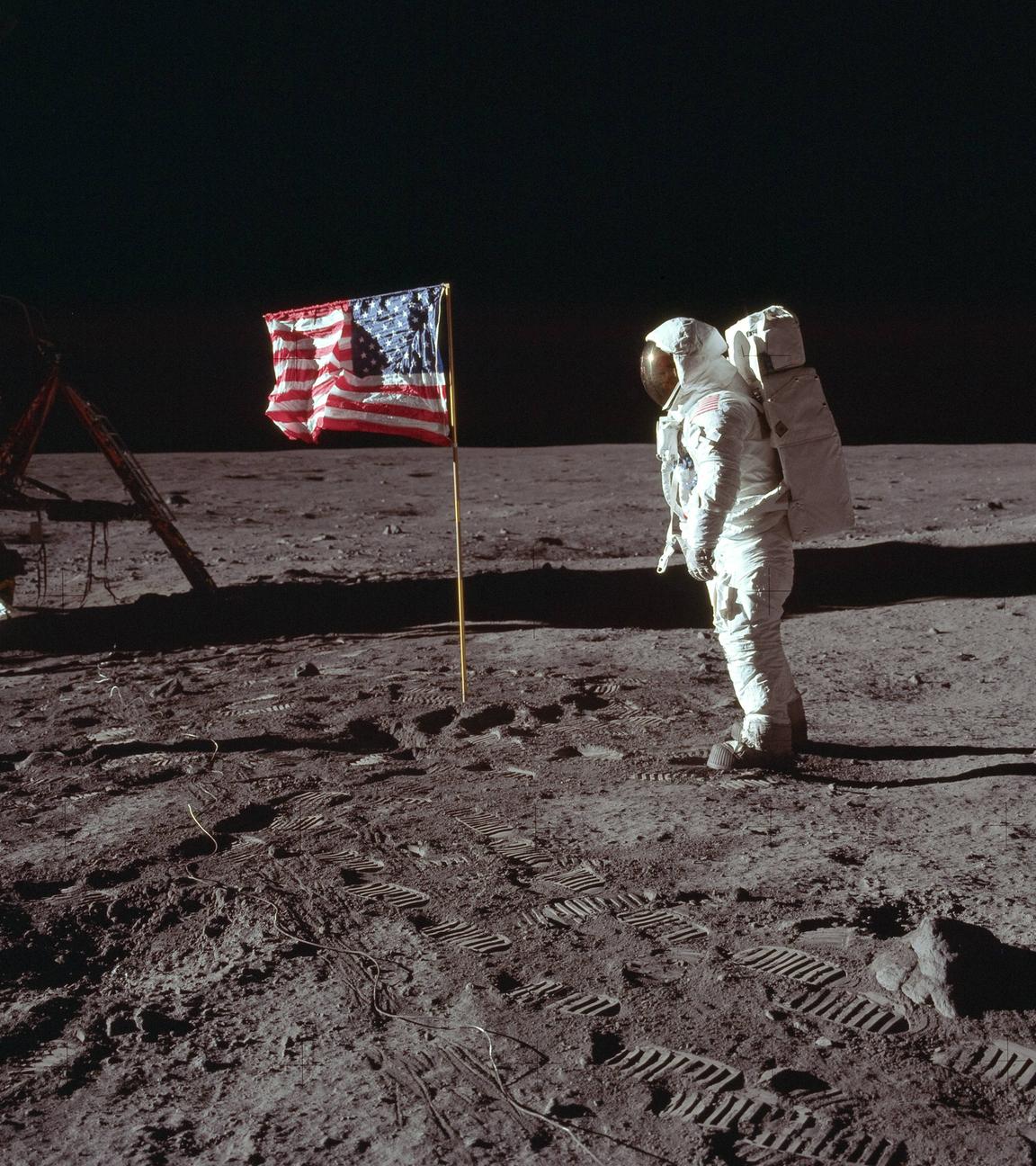 Neil Armstrong 1969 auf dem Mond  