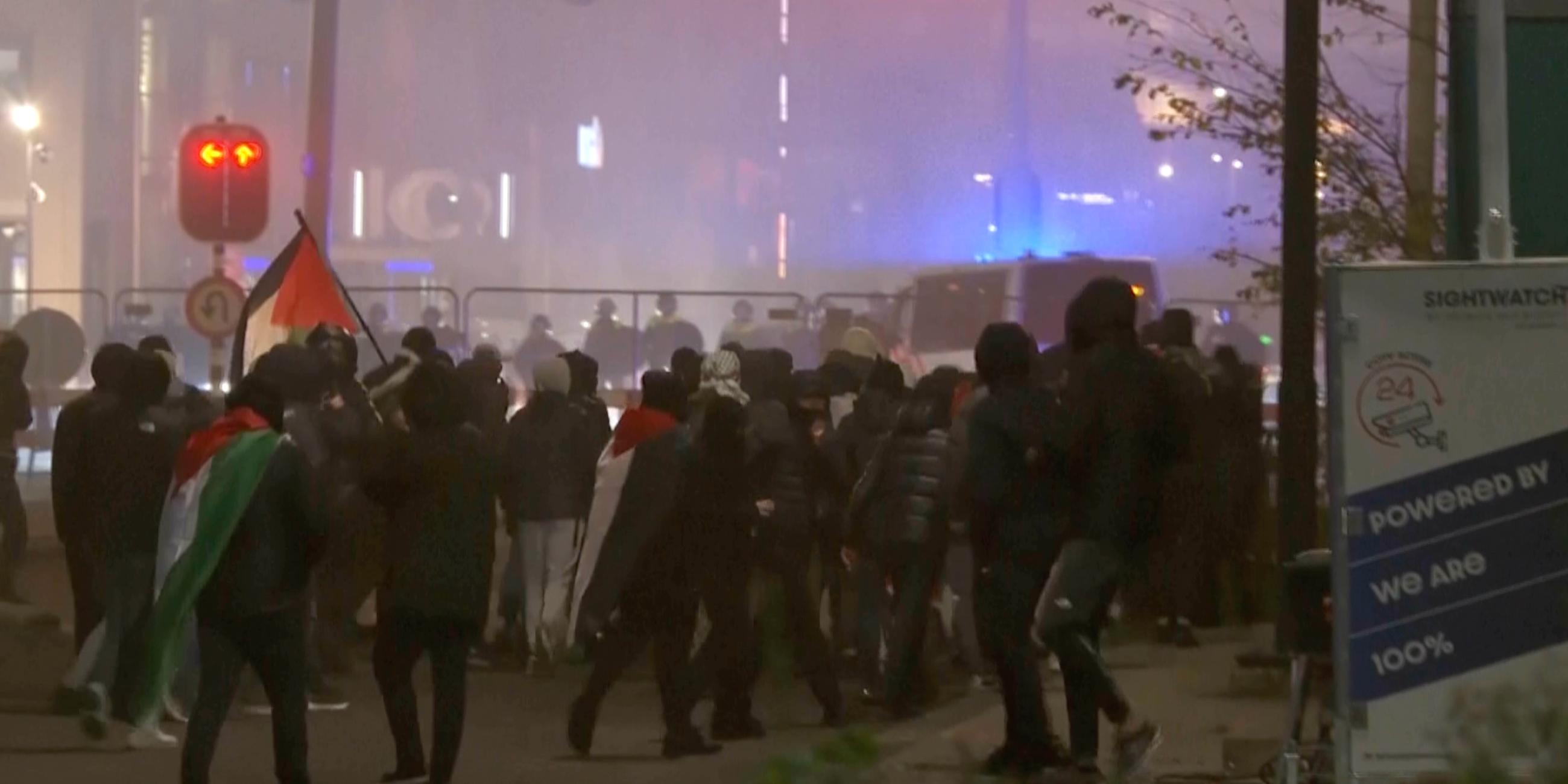 Demonstrationszug in Amsterdam