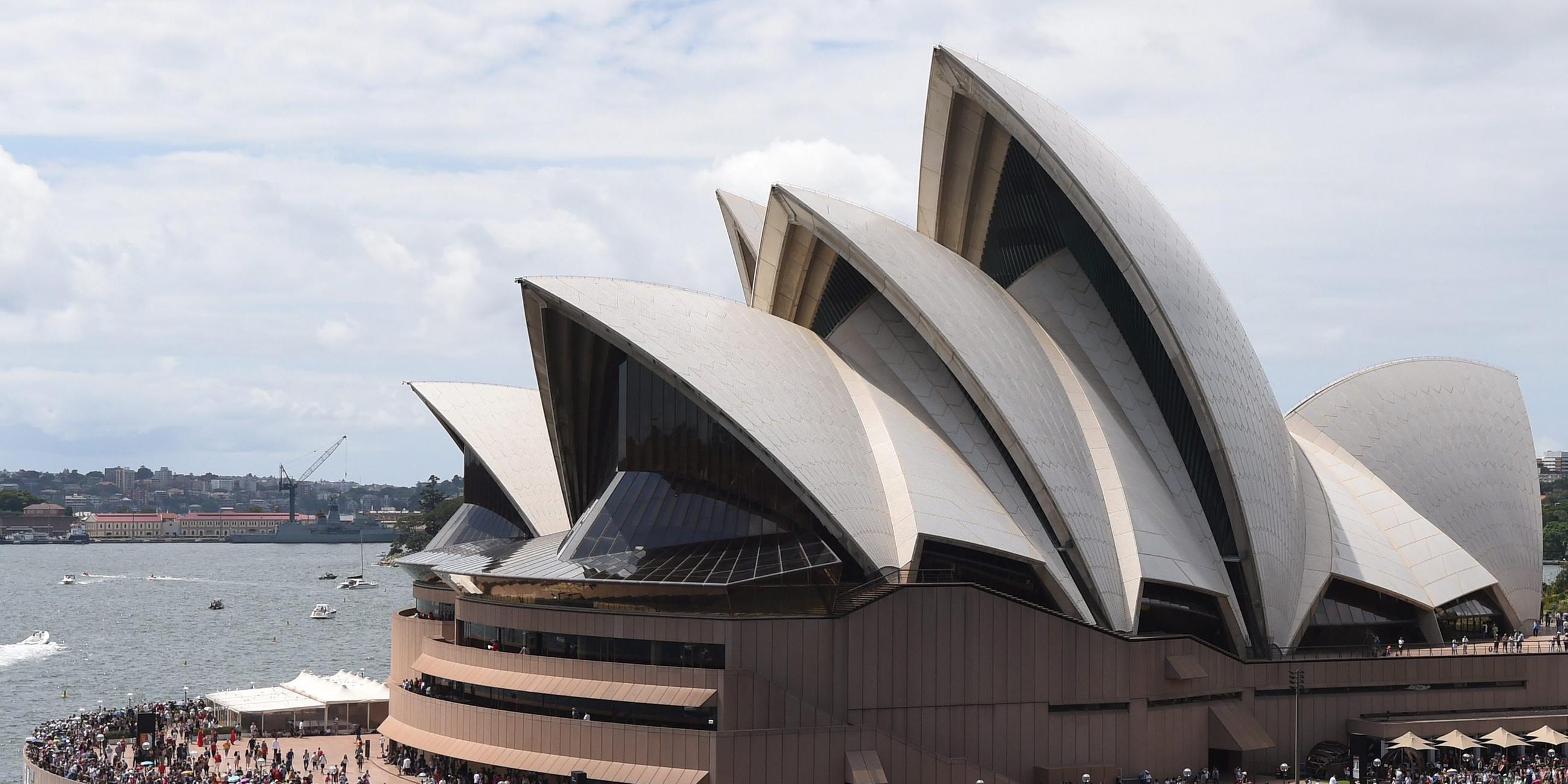 Das Opernhaus von Sydney aus einer Luftaufnahme.