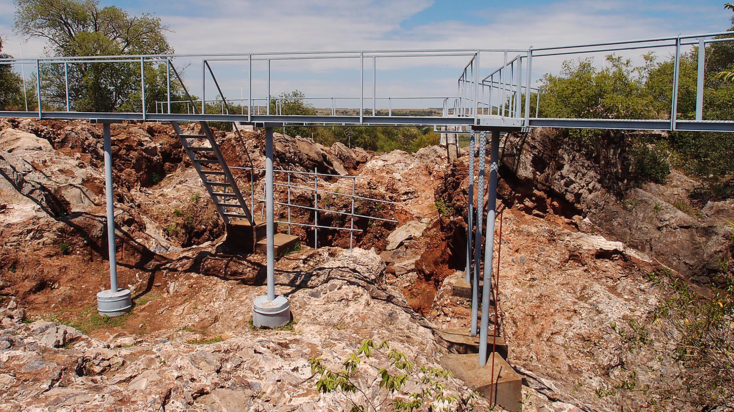 Die Sterkfontein-Höhlen sind eine bekannte Fossilienfundstätte nahe Johannesburg in Südafrika (Archivfoto)