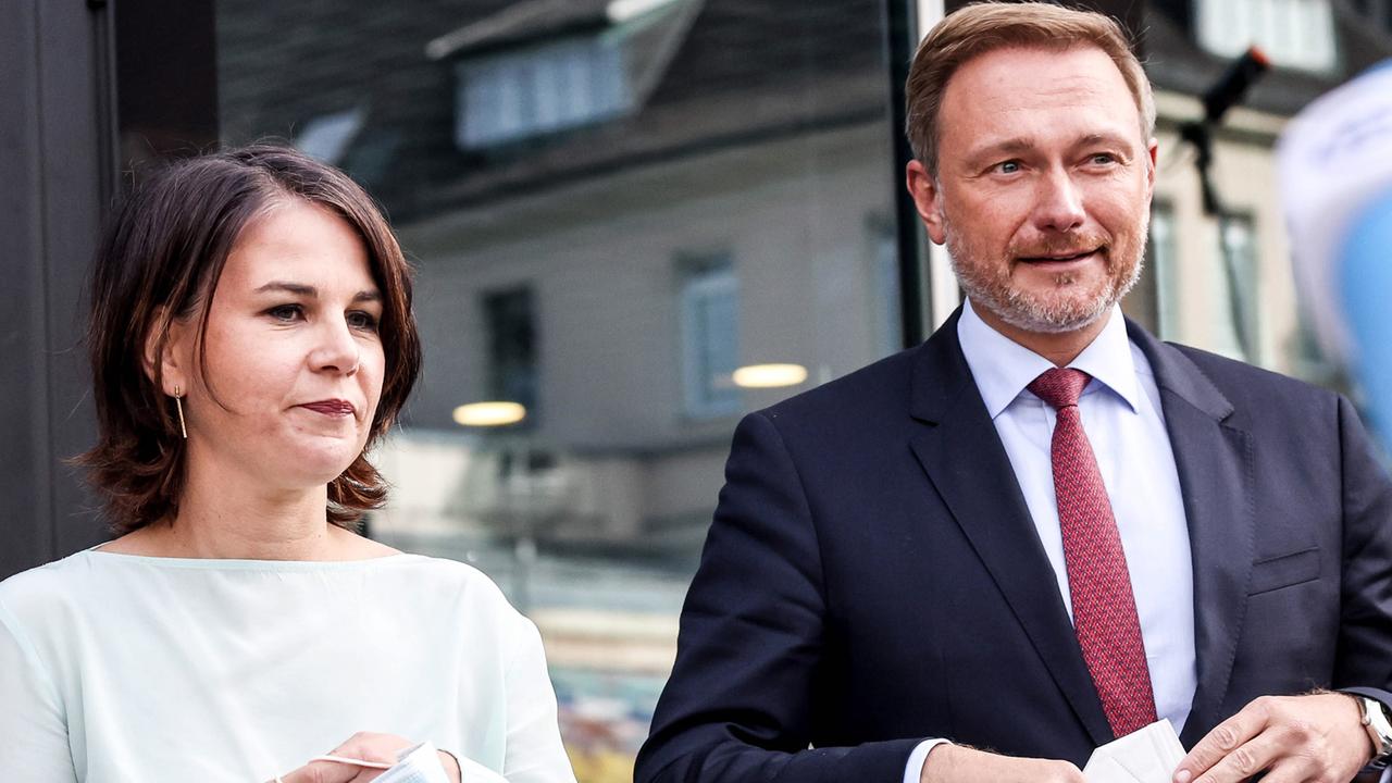 Lindner und Baerbock bei maybrit illner