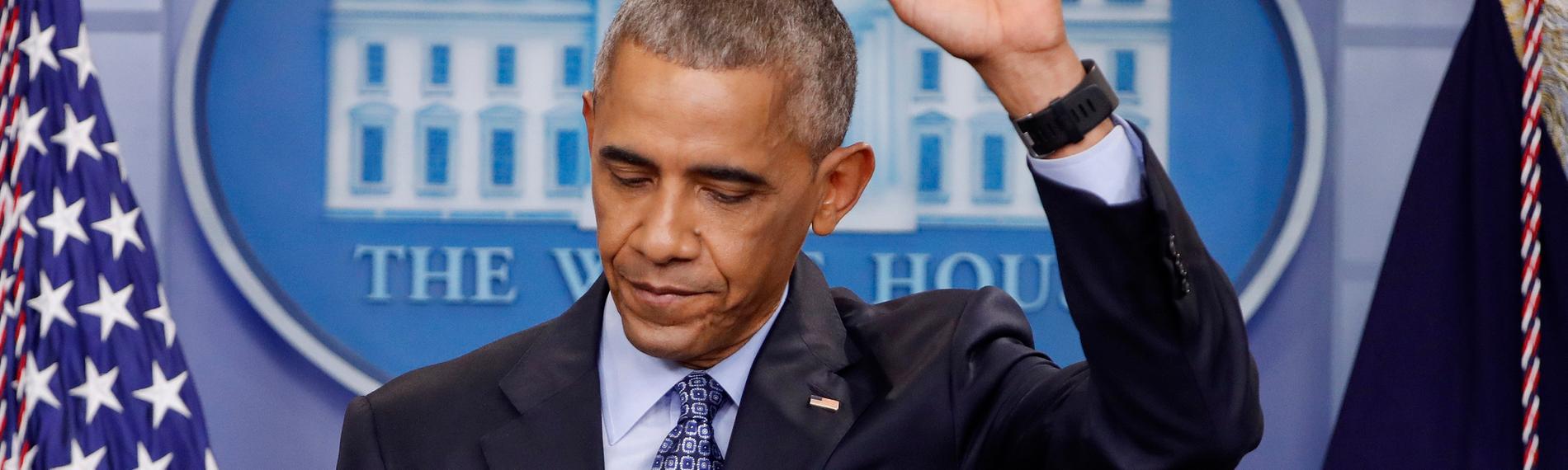 Der ehemalige US-Präsident Barack Obama während seiner letzten Pressekonferenz im Weißen Haus.