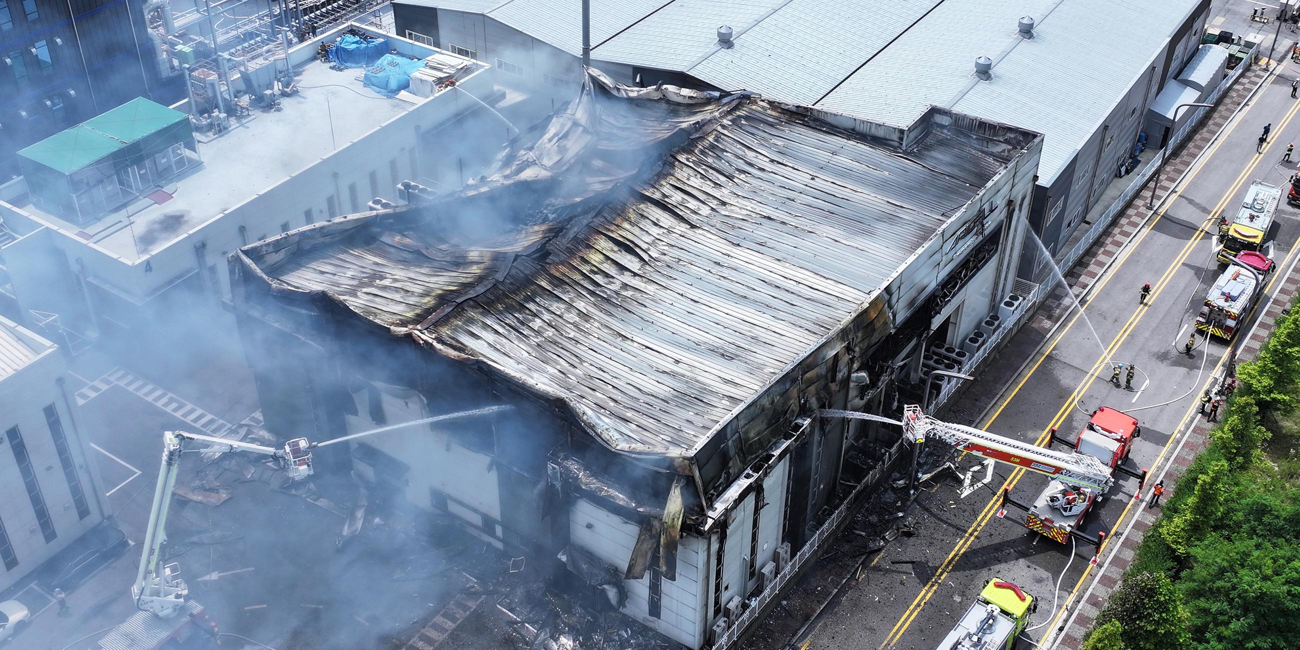 Brand in einer Fabrik für Lithiumbatterien in Südkorea