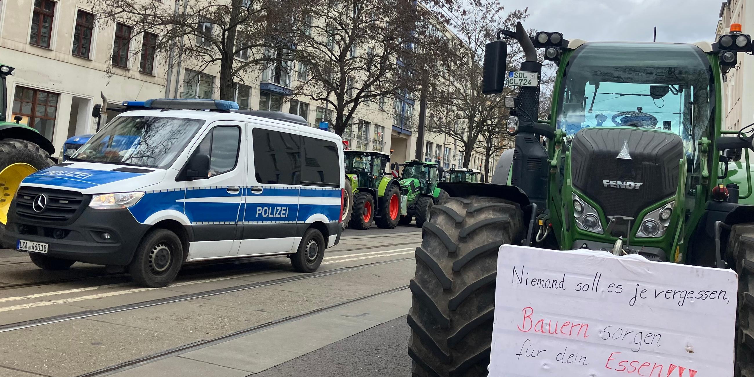 Bauernprotest in Magdeburg