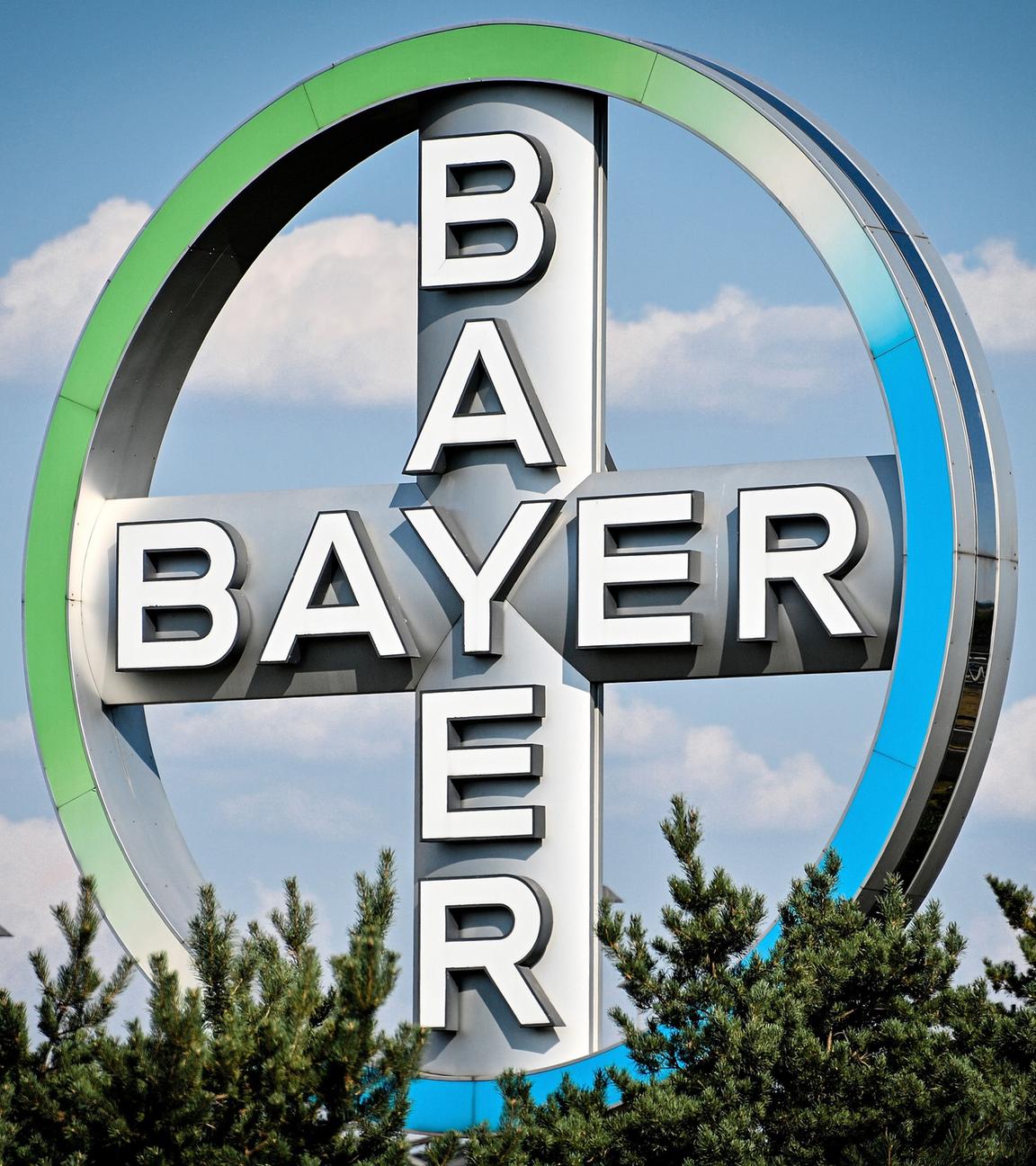 Das Logo des Bayer-AG Konzerns.