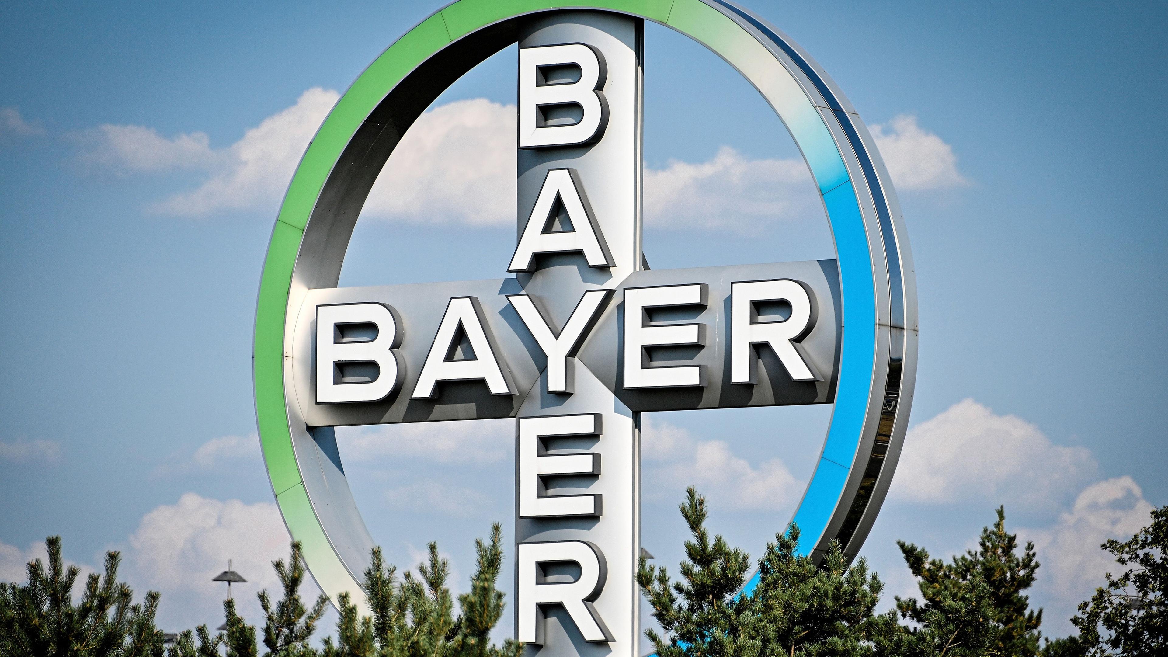 Das Logo des Bayer-AG Konzerns.