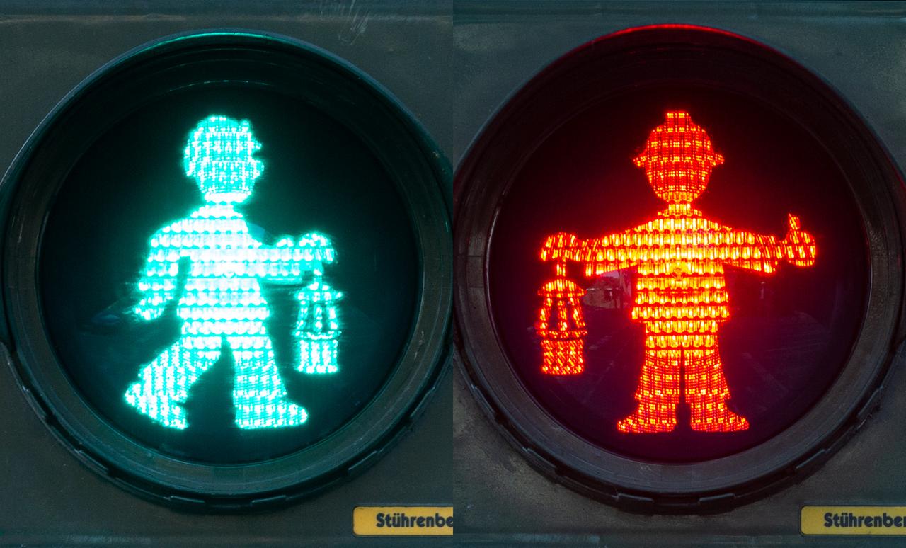 Bergbau Ampelmännchen