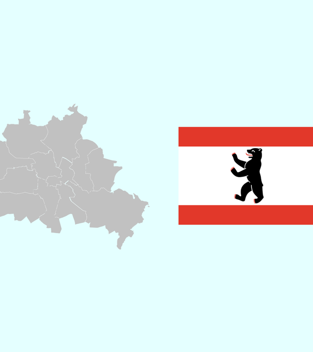 Wahlkreise und Flagge von Baden-Württemberg
