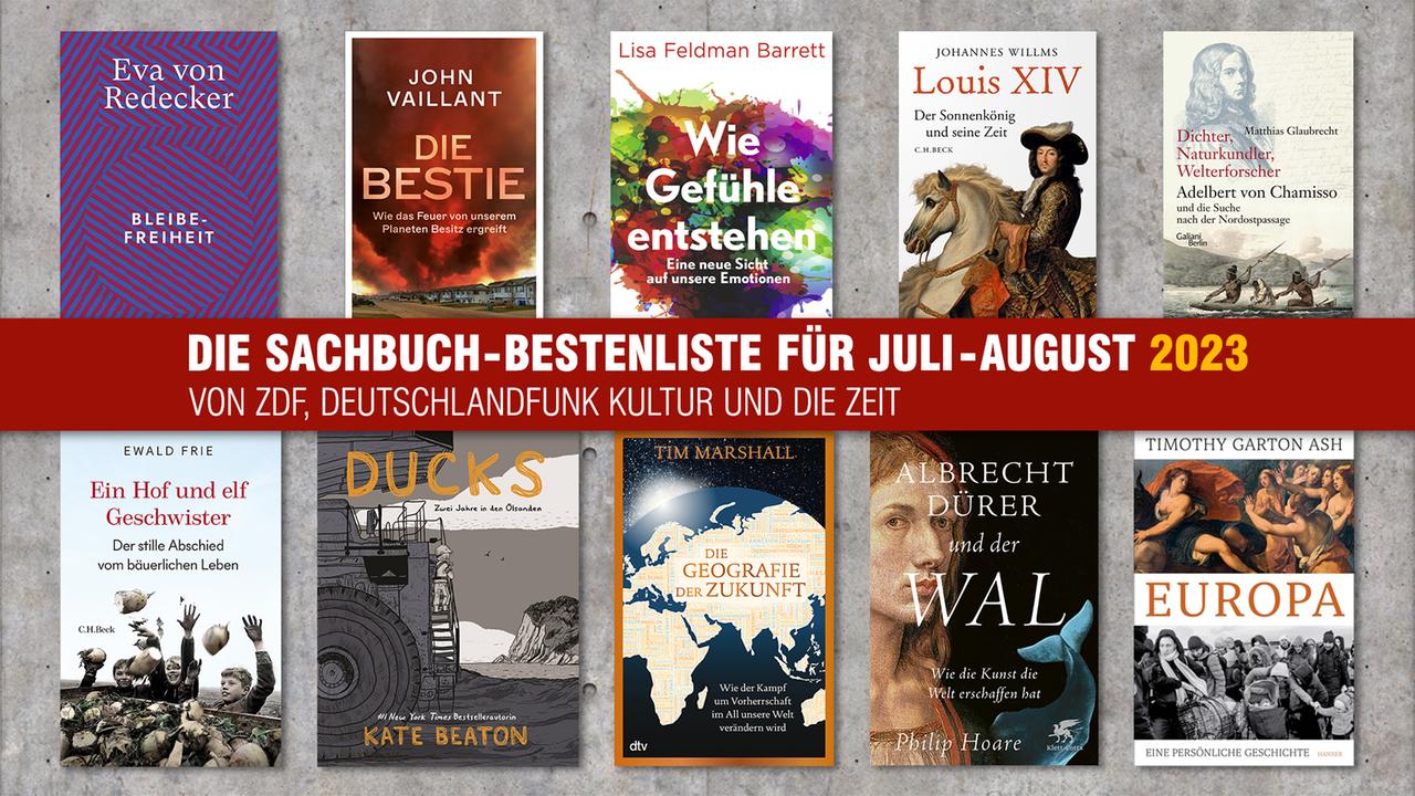 Leseempfehlungen: Die Sachbuch-Bestenliste für Juli-August 2023 -  ZDFmediathek