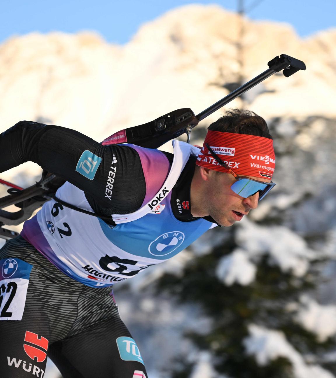 Biathlet Philipp Nawrath beim Weltcup in Hochfilzen