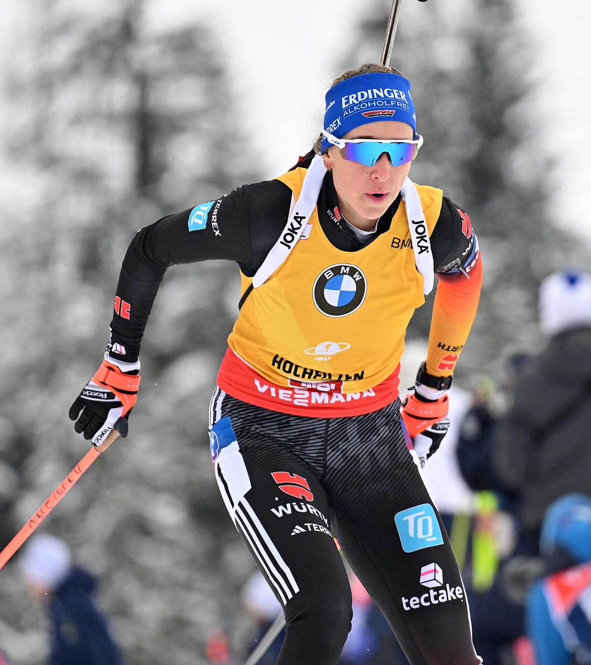 Franziska Preuß, aufgenommen am 14.12.2024 in Hochfilzen (Österreich)