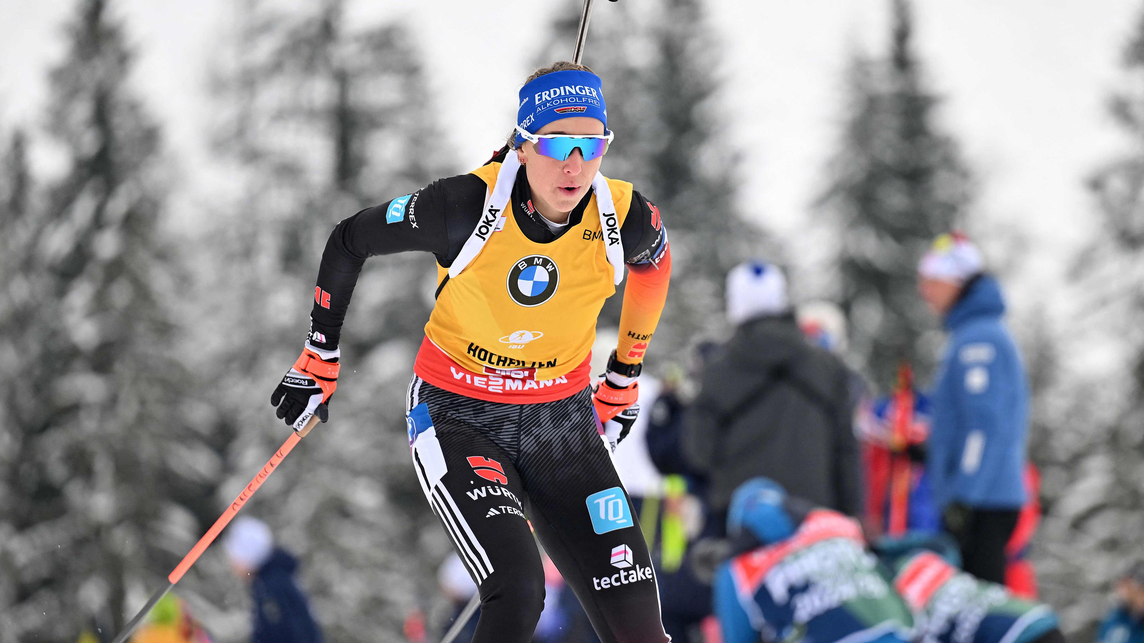 Franziska Preuß, aufgenommen am 14.12.2024 in Hochfilzen (Österreich)