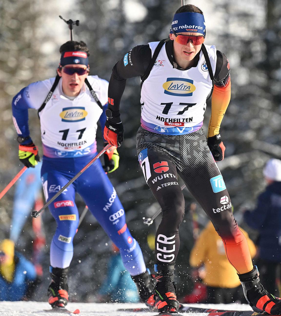 Justus Strelow, aufgenommen am 14.12.2024 in Hochfilzen (Österreich)