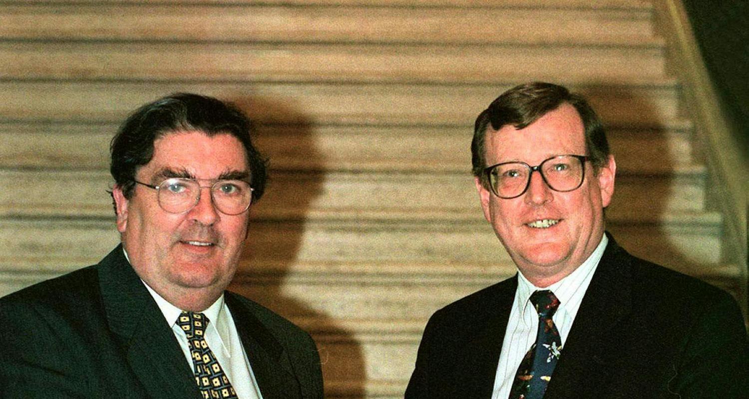 Nobelpreisträger John Hume und David Trimple