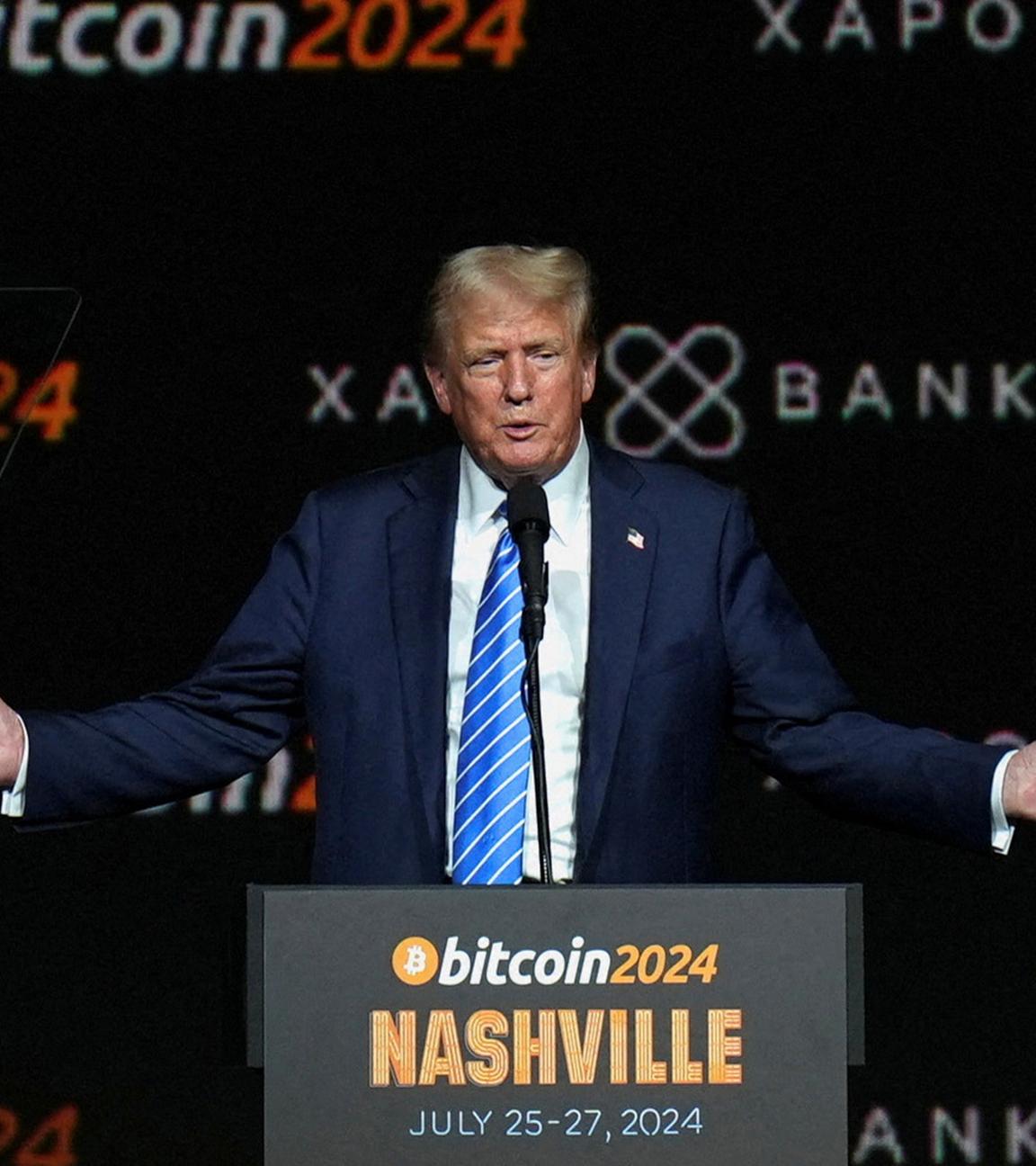 Donald Trump bei der Bitcoin 2024 in Nashville