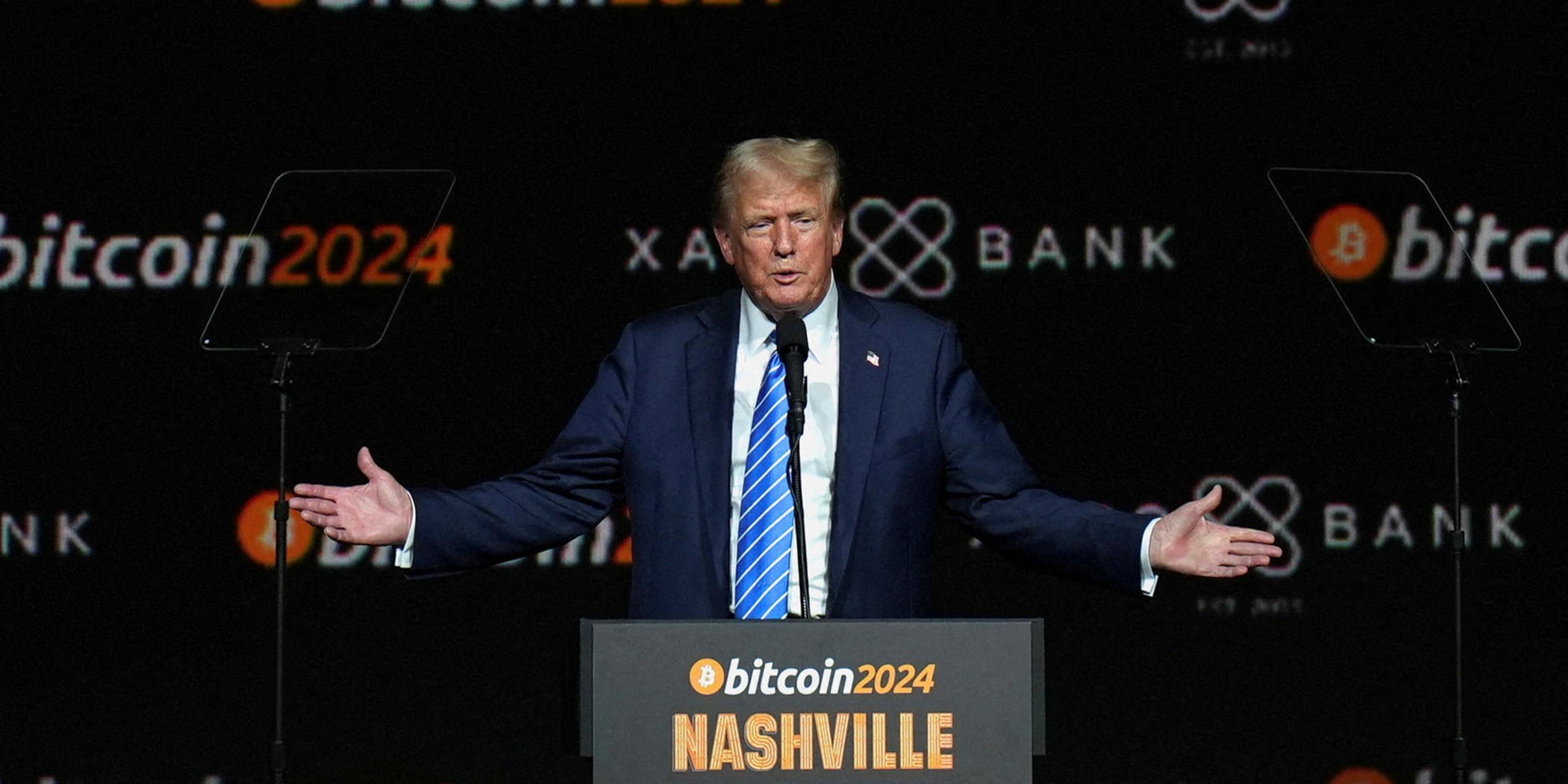 Donald Trump bei der Bitcoin 2024 in Nashville