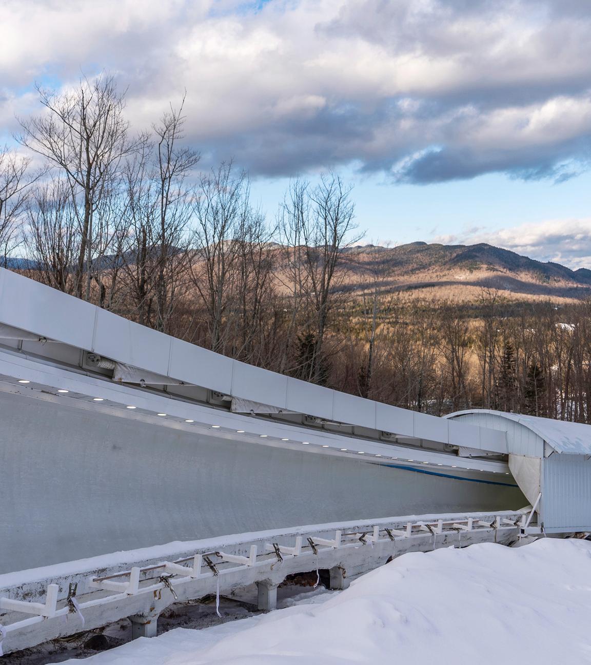 Bob-Bahn in Lake Placid, aufgenommen am 09.03.2025