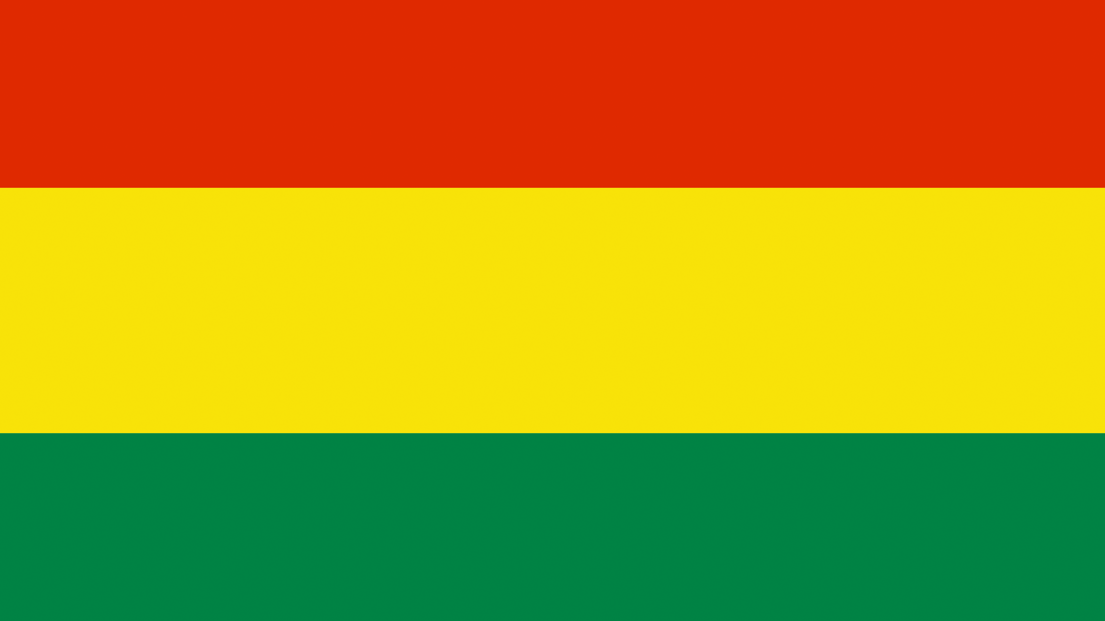 Die Flagge von Bolivien, rot gelb grün gestreift