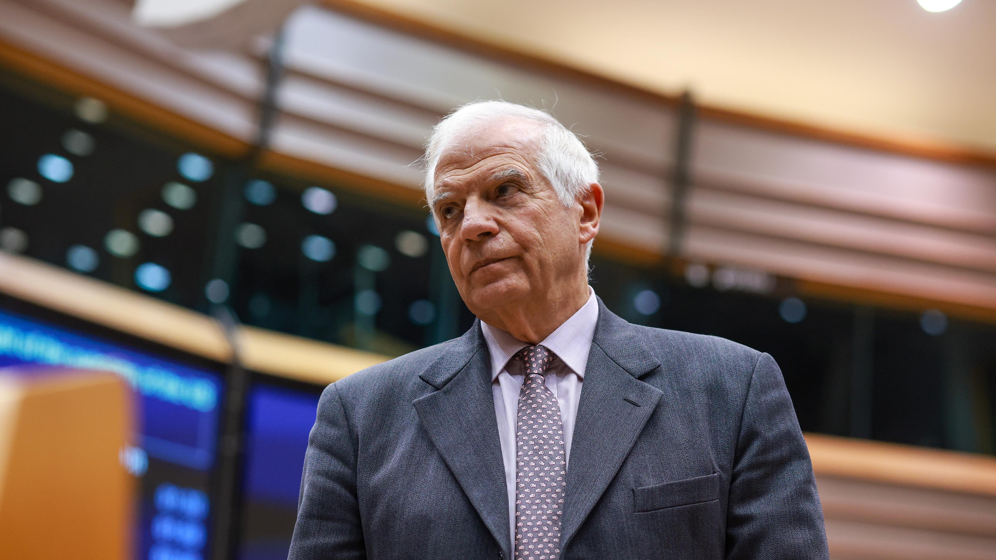 EU-Chefdiplomat Josep Borrell während einer Plenarsitzung des Europäischen Parlaments in Brüssel