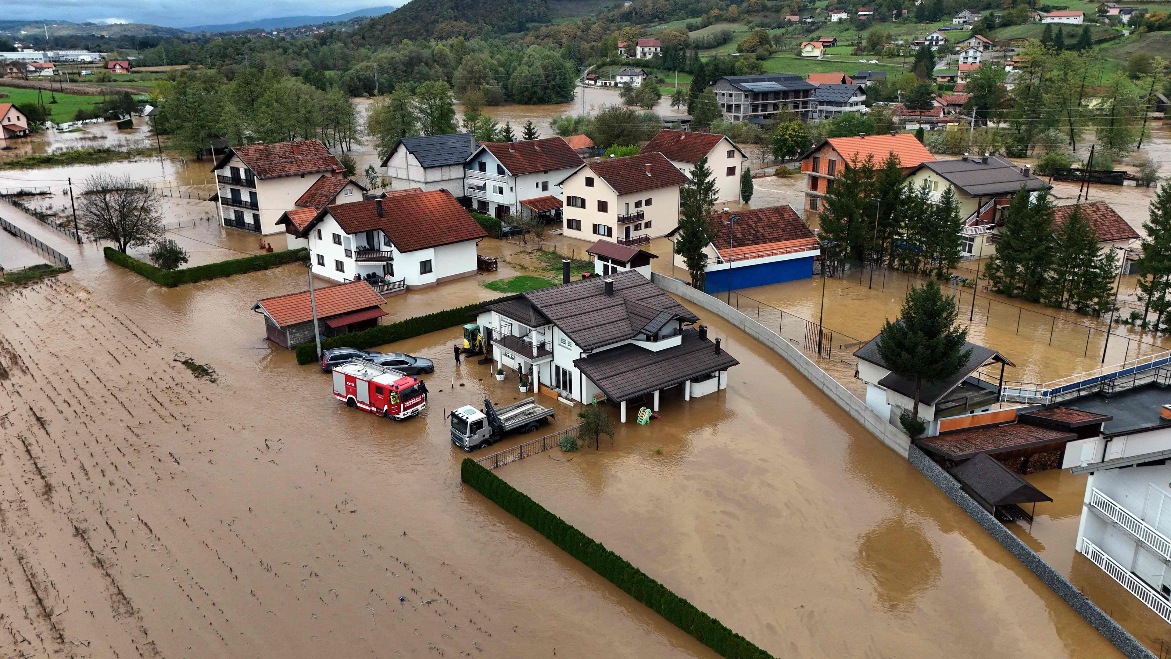 Bosnien: Überschwemmung in Kiseljak, westlich von Sarajevo