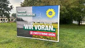 Ein Wahlplakat der Grünen