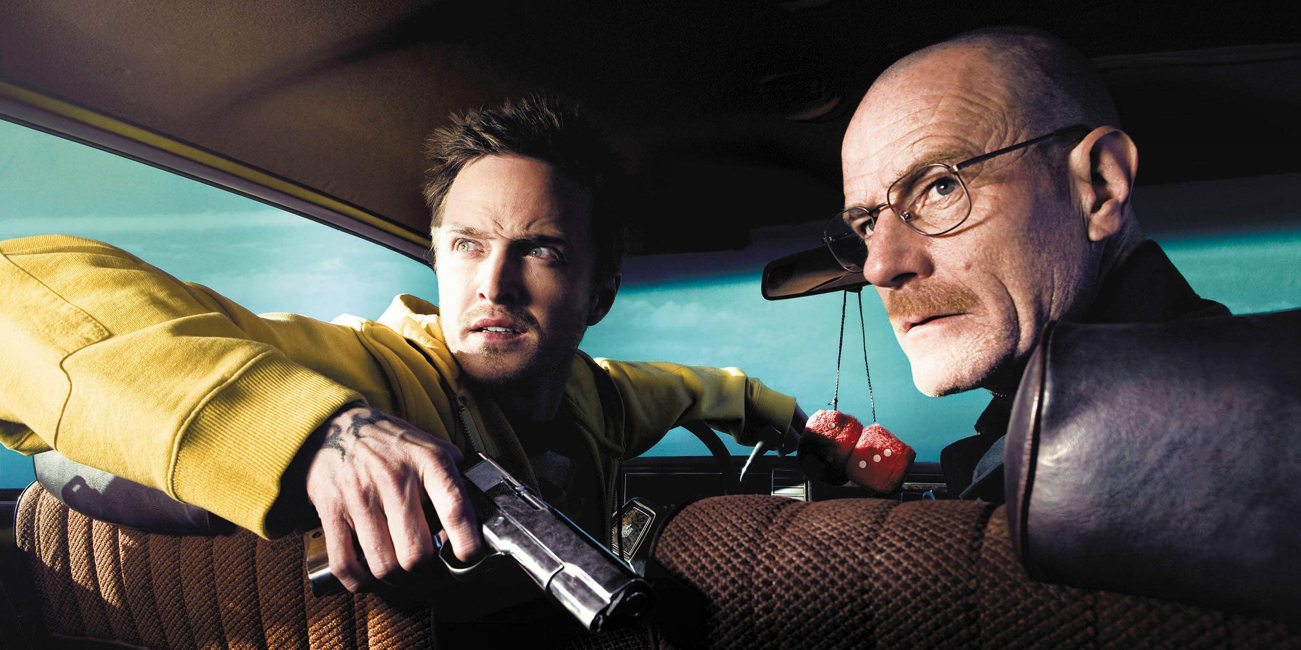 Filmszene: Aaron Paul (l) und Bryan Cranston in Breaking Bad (Season 2) 