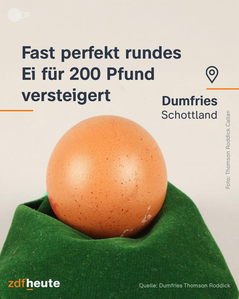 Fast perfektes rundes EI für 200 Pfund versteigert