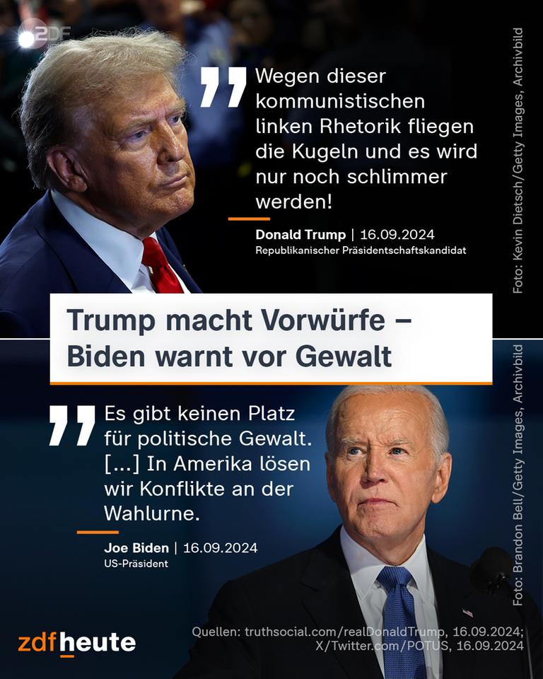 Trump macht Vorwürfe - Biden warnt vor Gewalt