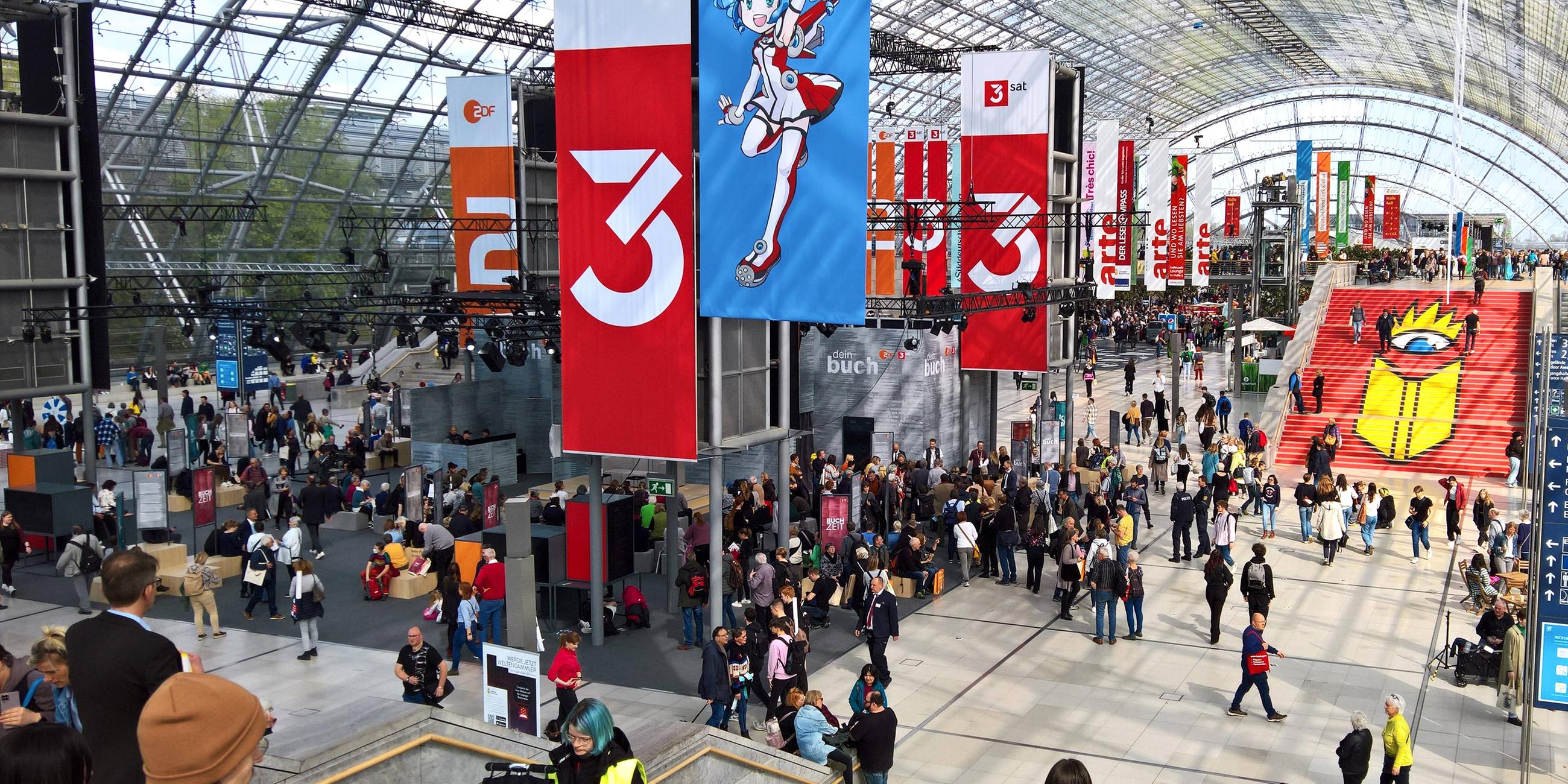 Der ZDF/3sat-Stand auf der Leipziger Buchmesse