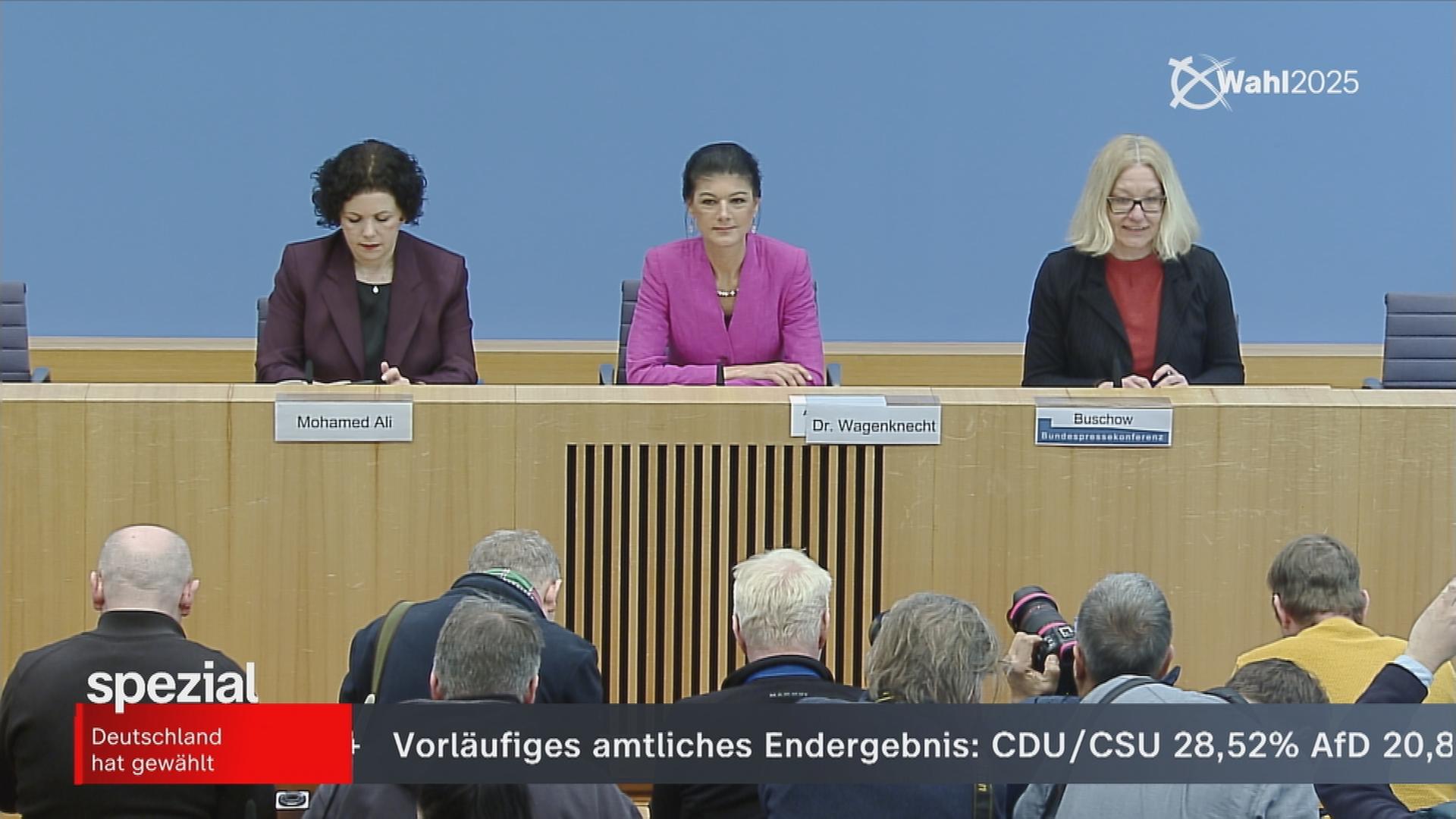 BSW-Gründerin Sahra Wagenknecht zum Ergebnis der Bundestagswahl