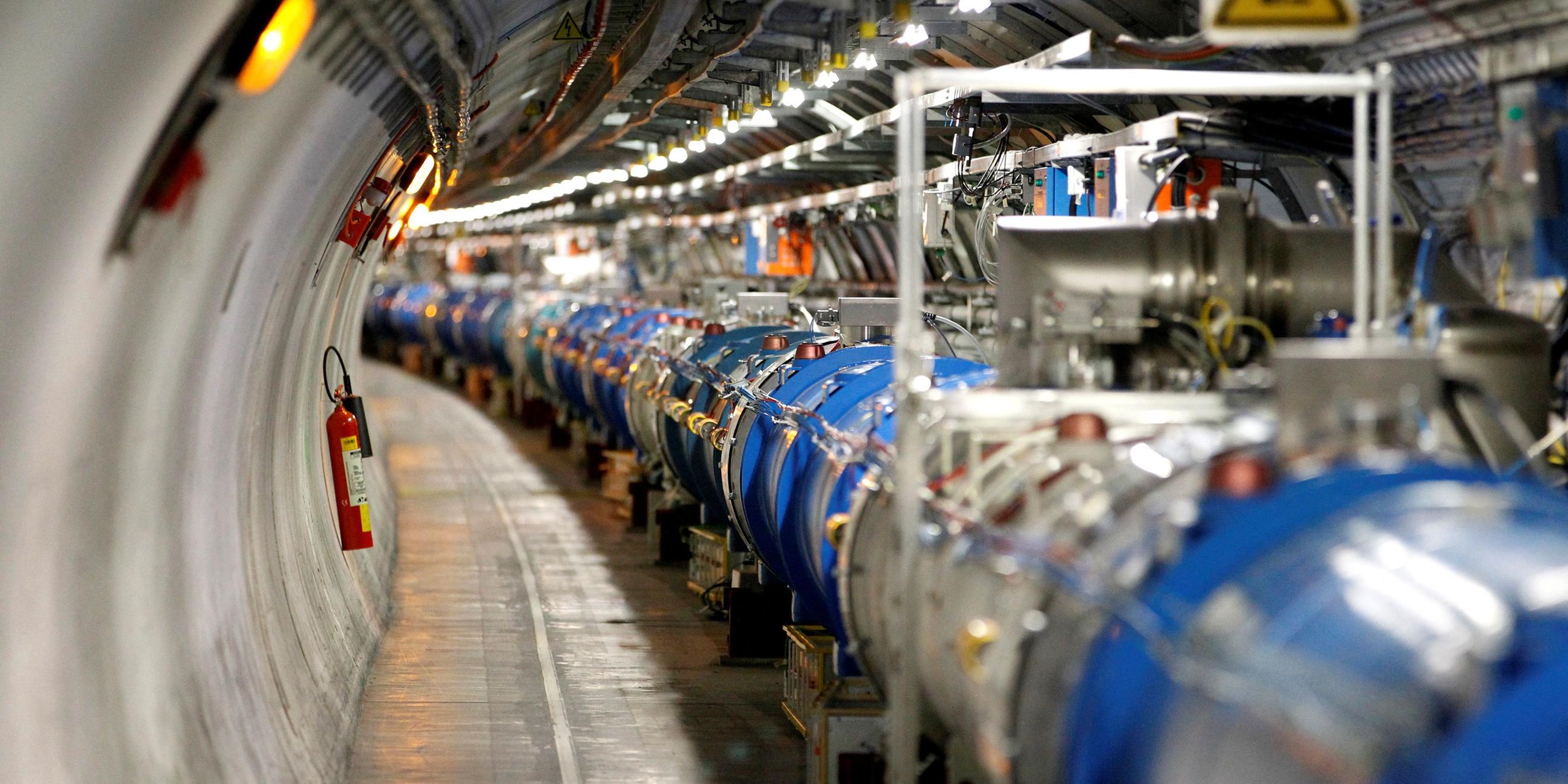 Der Teilchenbeschleuniger Large Hadron Collider (LHC) am Genfer Cern. 