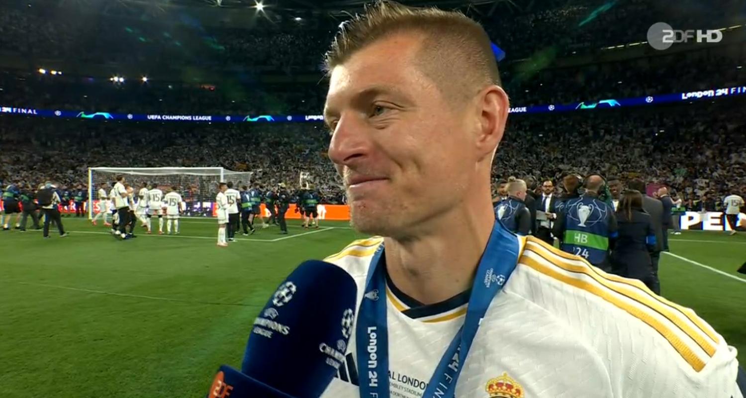 Toni Kroos im Interview nach dem Sieg des Champions League Finales.