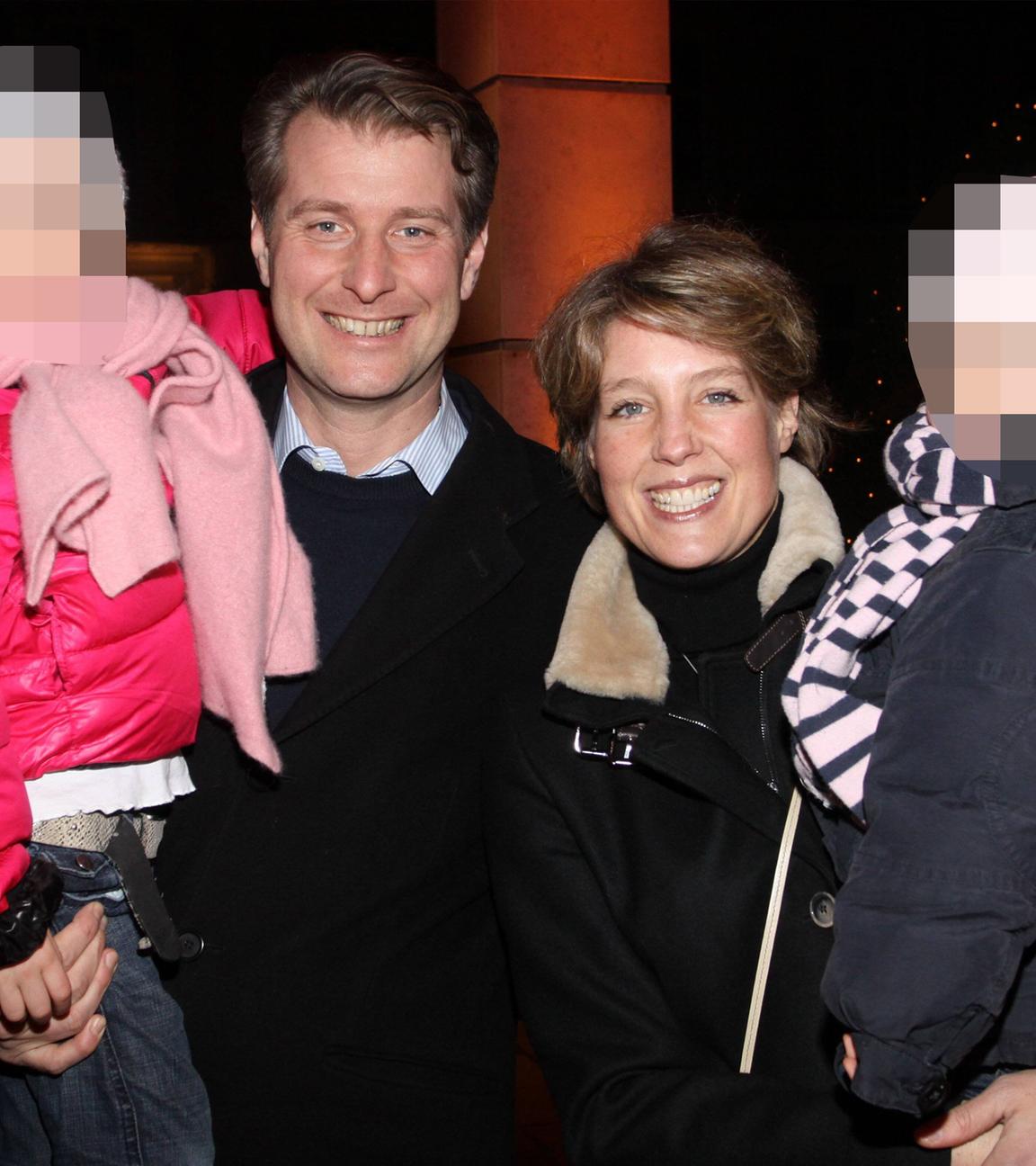 Christina Block mit Ehemann Stephan Hensel und den Töchtern Greta und Johanna - 2012