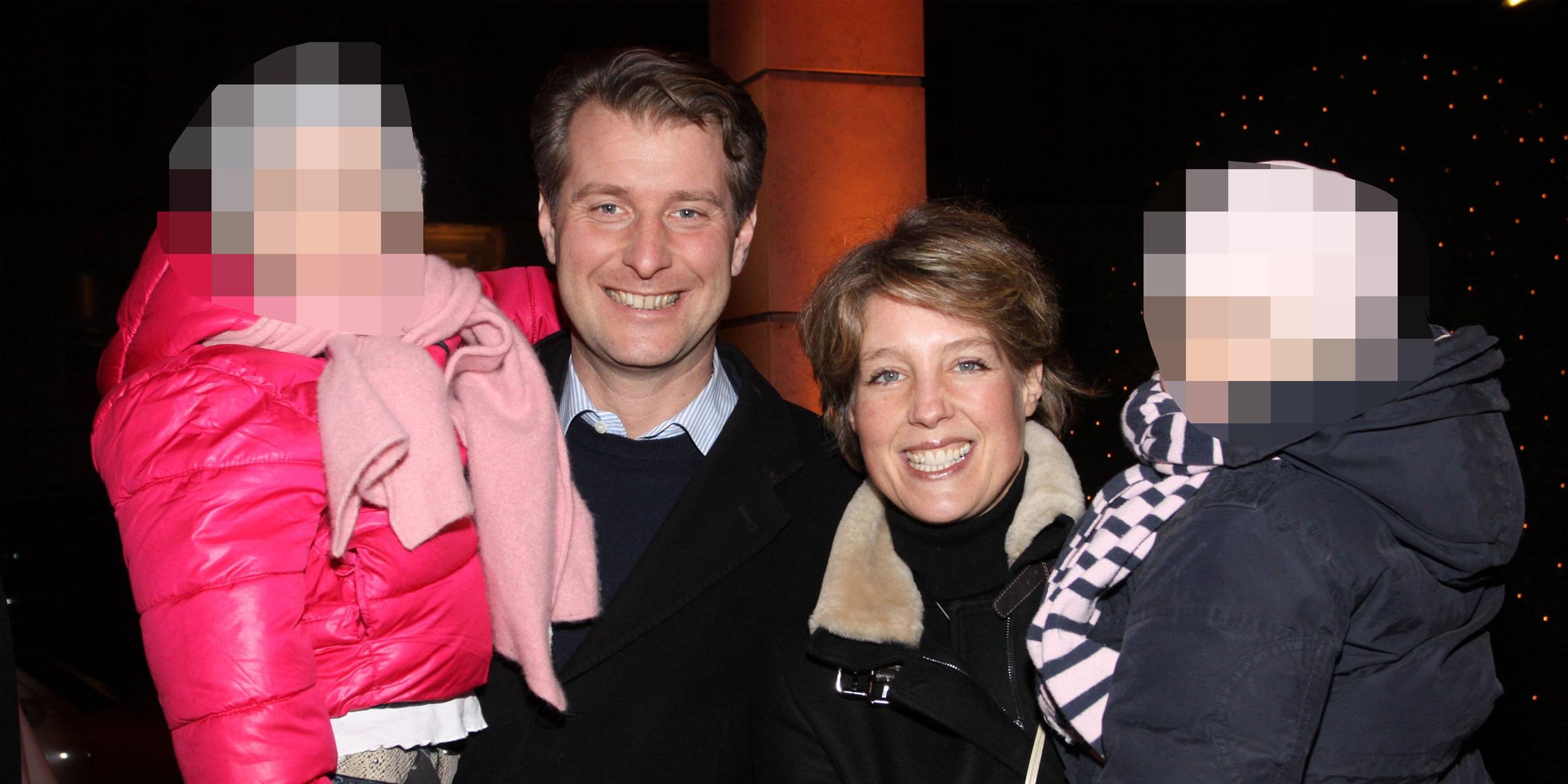 Christina Block mit Ehemann Stephan Hensel und den Töchtern Greta und Johanna - 2012