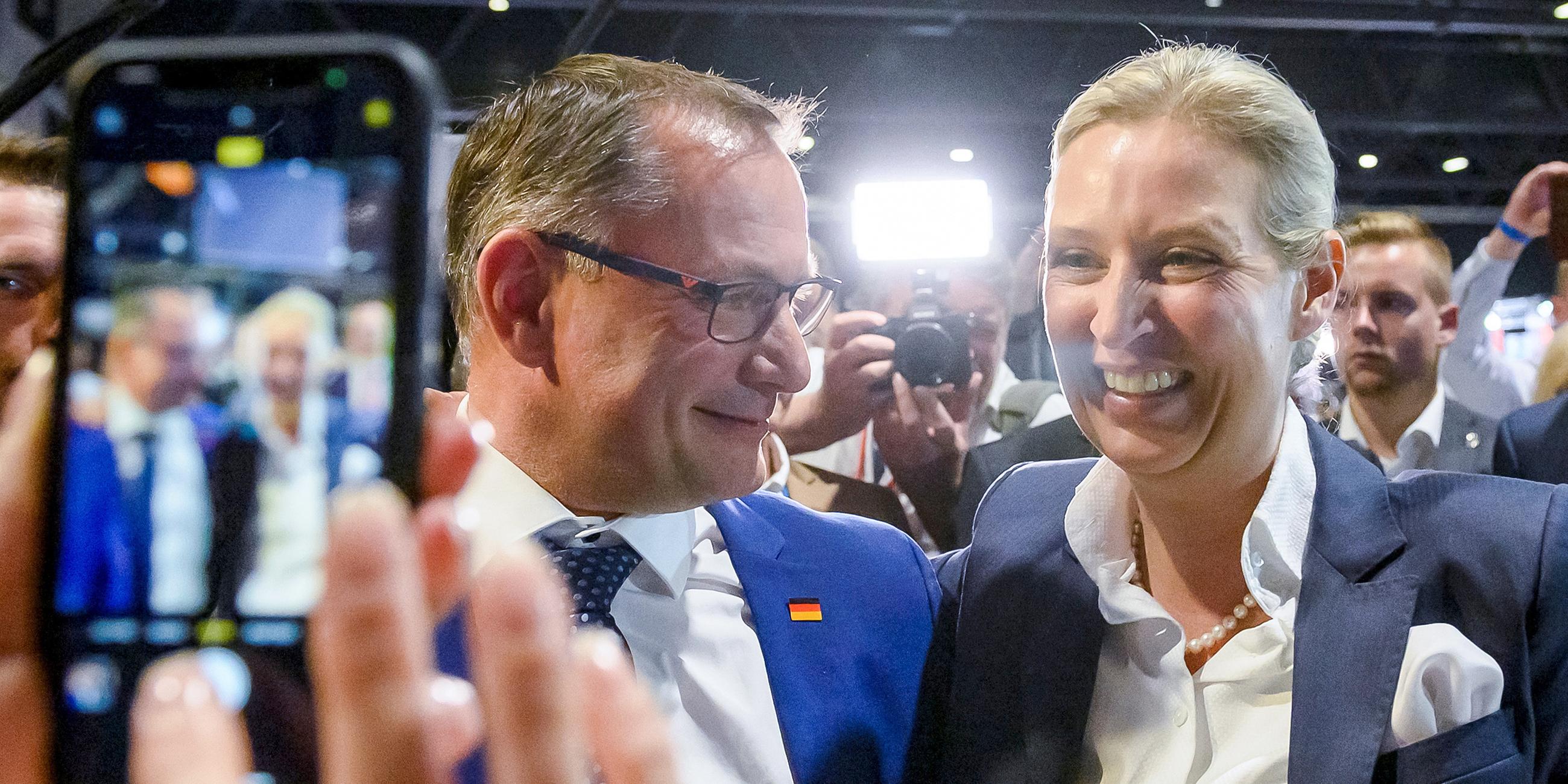 Tino Chrupalla and Alice Weidel