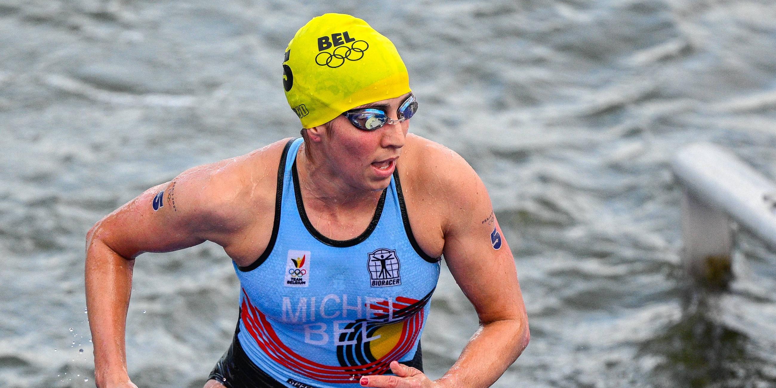 Belgiens Triathletin Claire Michel in Aktion.