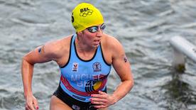 Belgiens Triathletin Claire Michel in Aktion.