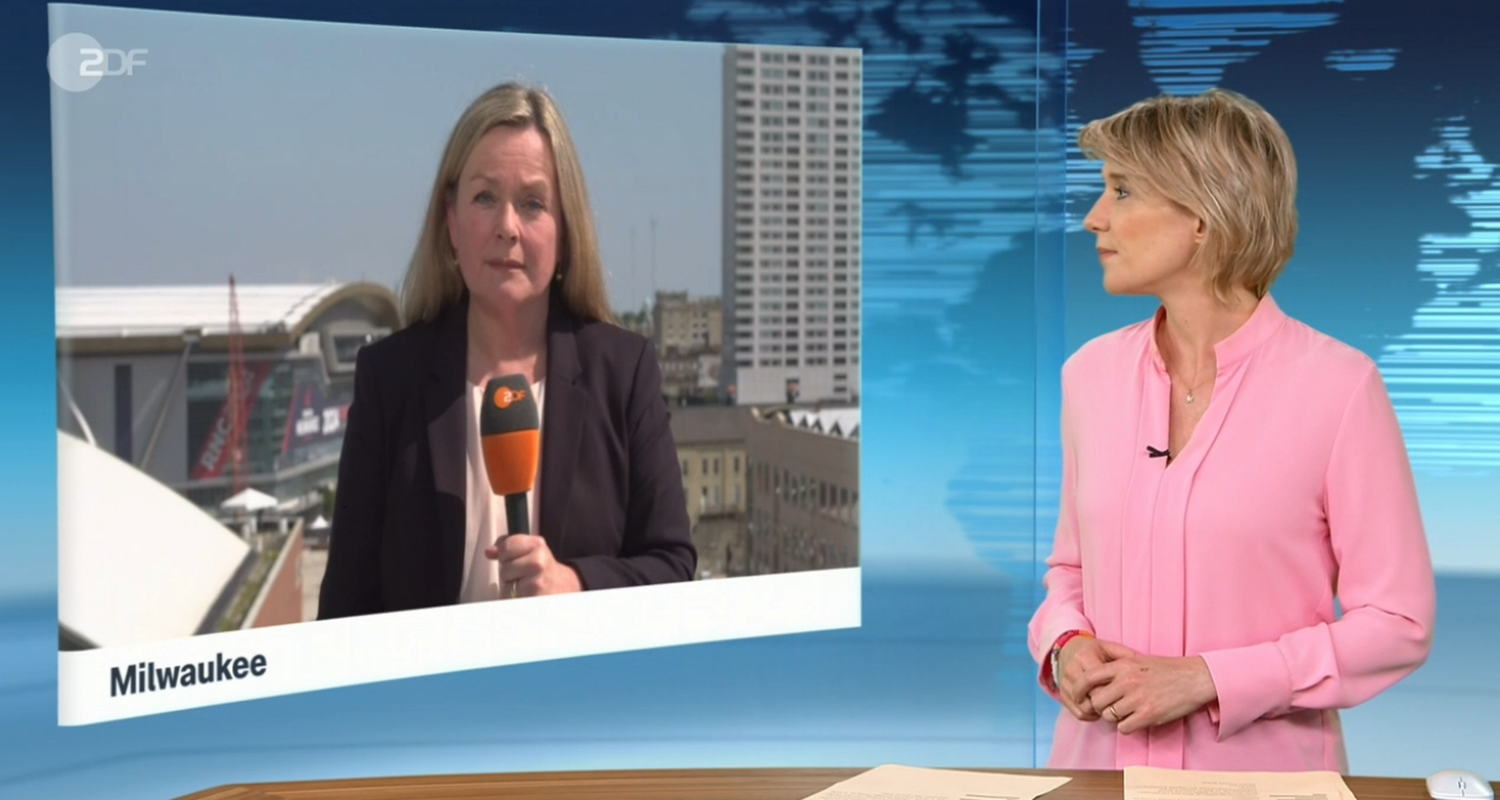 ZDF-Korrespondentin Claudia Bates in Milwaukee