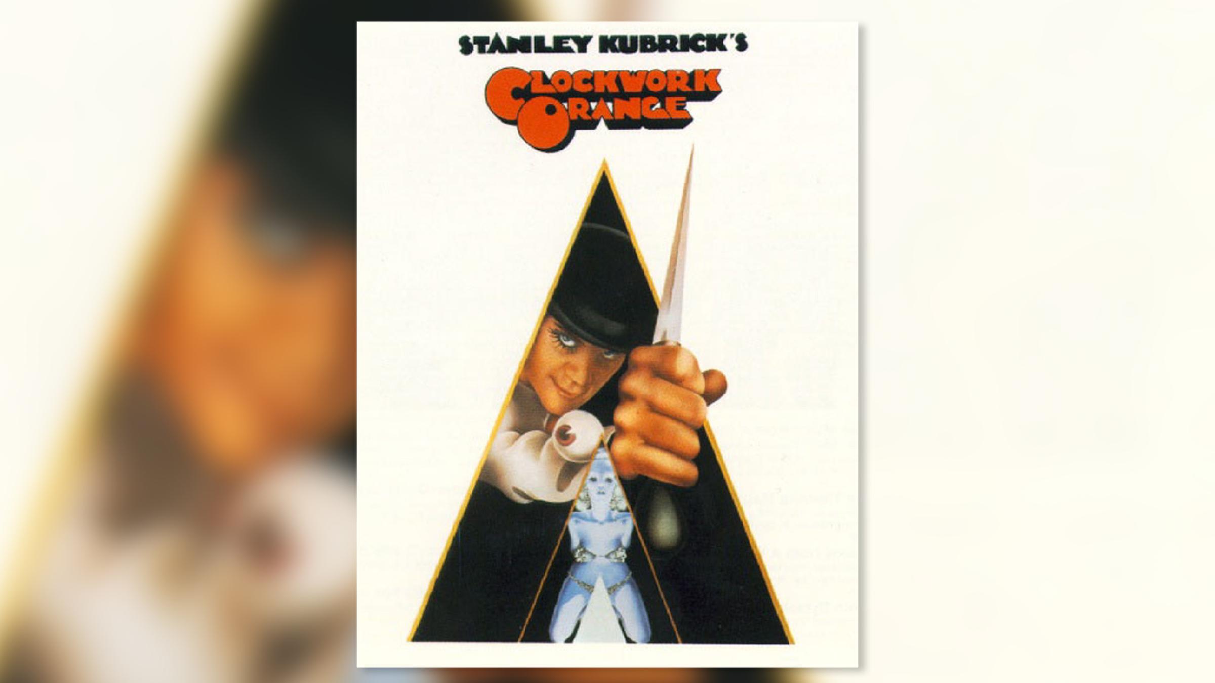 Filmplakat "Uhrwerk Orange" (engl.: "The Clockwork Orange") 