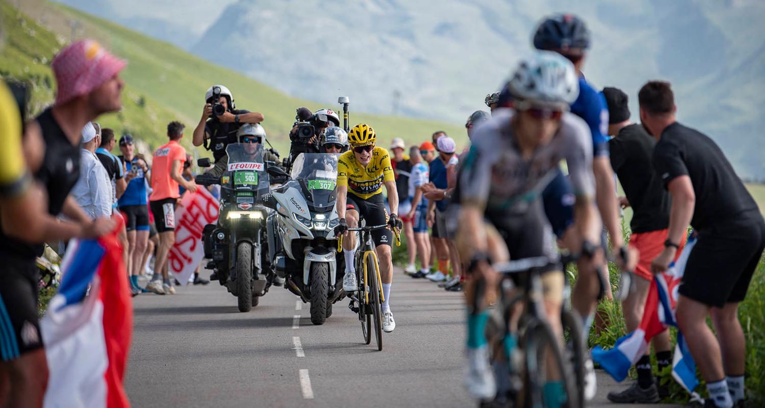 19. Juli 2023: Jonas Vingegaard fährt über den Col de la Loze