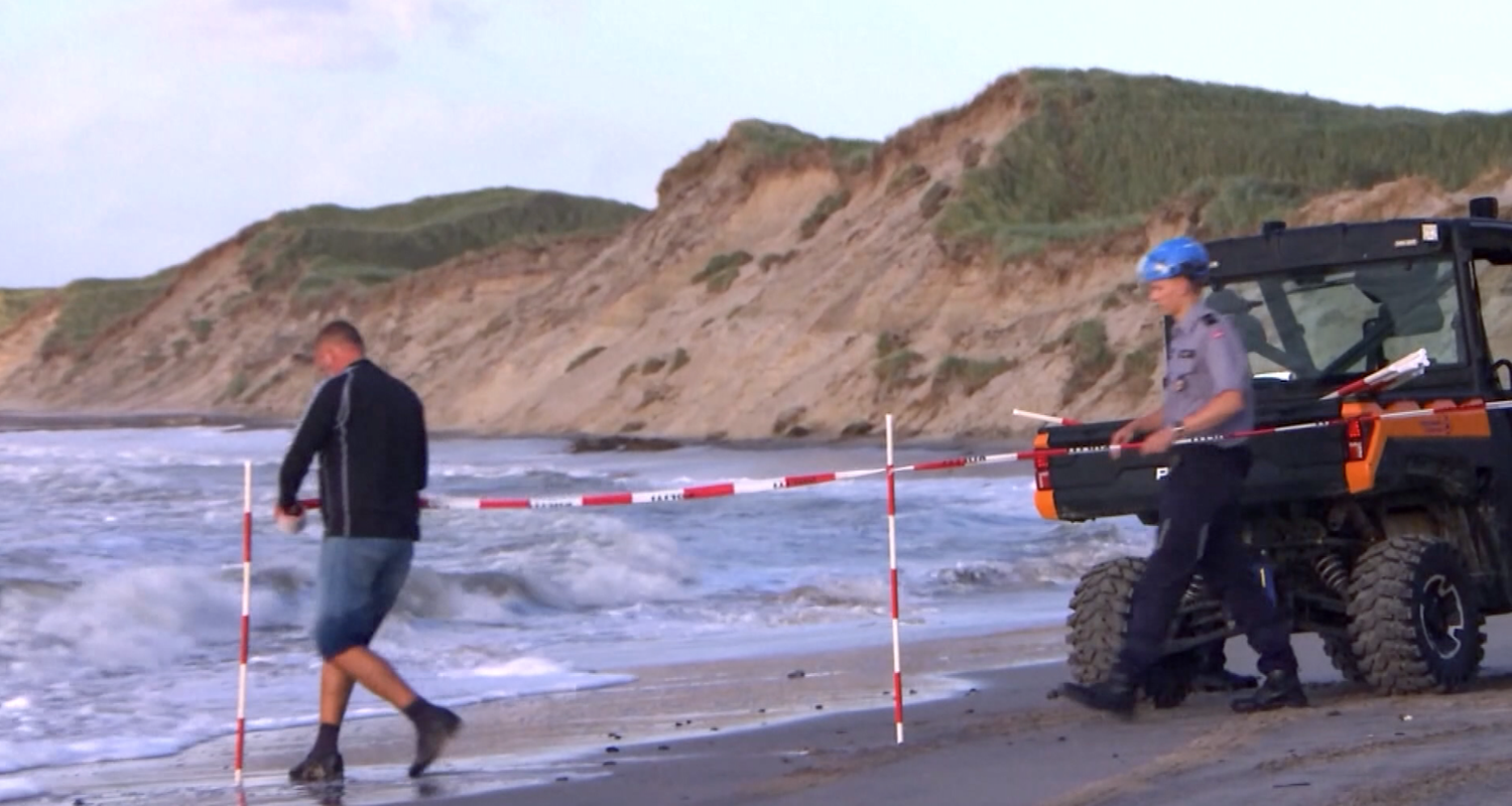 Rettungskräfte an der Düne