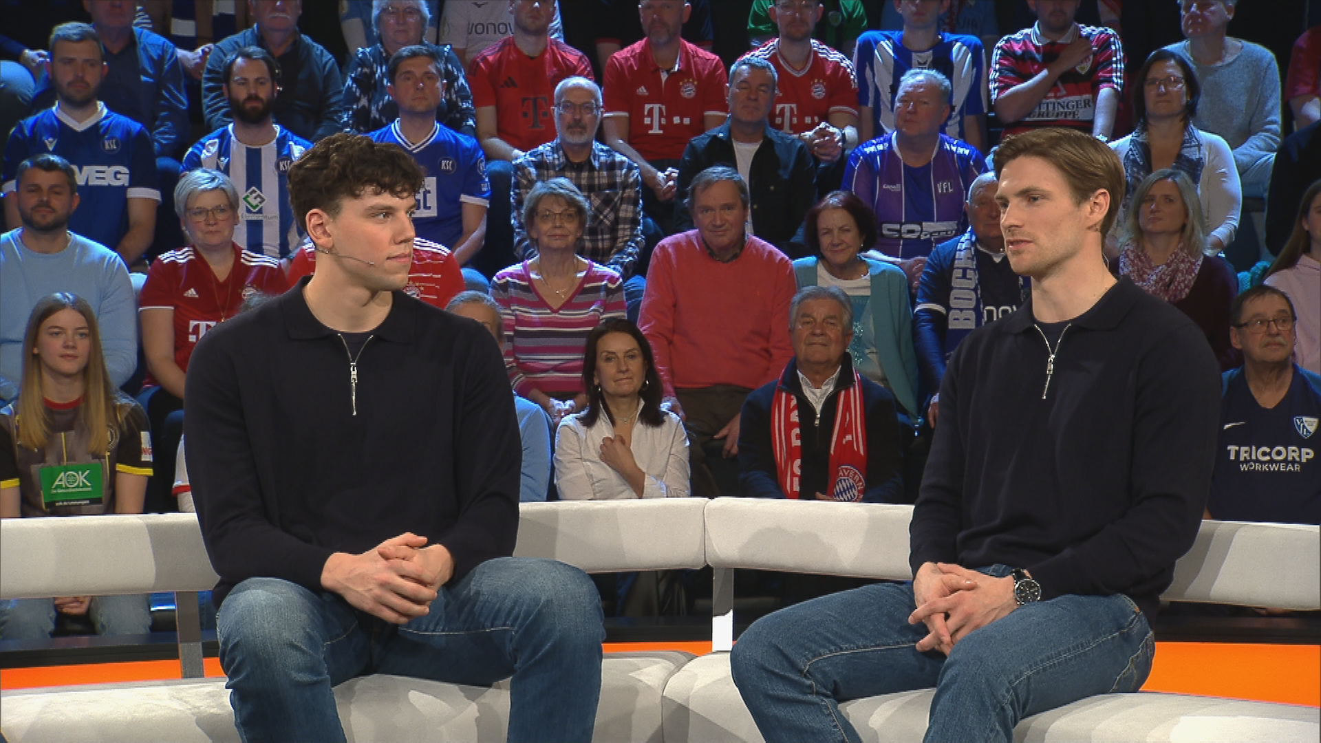 Die Handball-Nationalspieler Marko Grgic und Rune Dahmke im aktuellen Sportstudio.