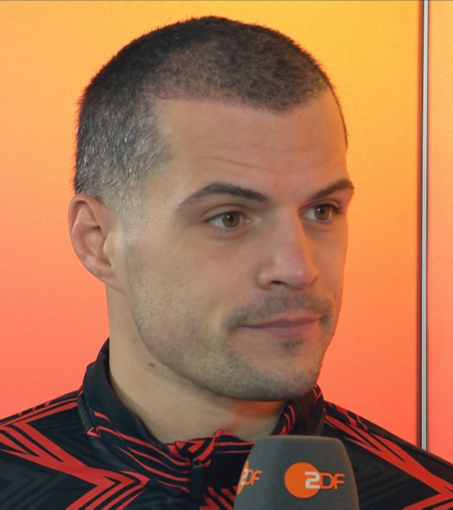 Leverkusens Granit Xhaka im Interview beim aktuellen Sportstudio.