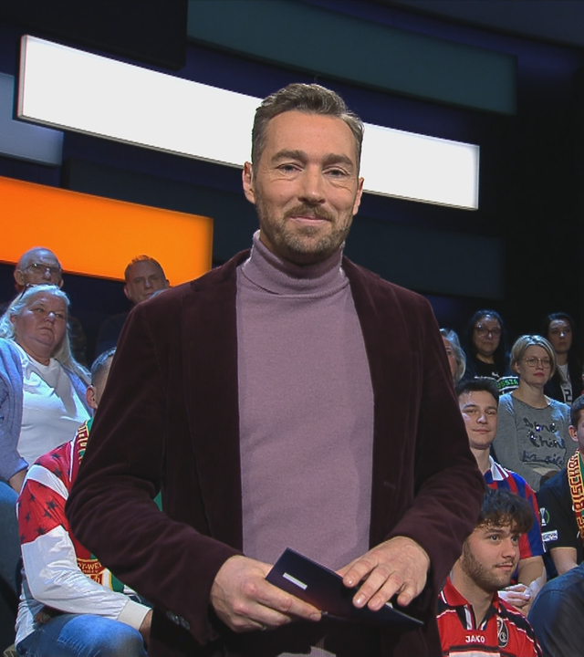 Moderator Sven Voss im aktuellen Sportstudio.