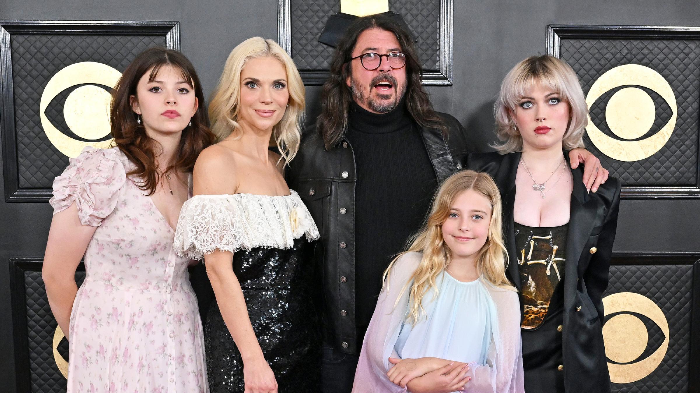 "Foo Fighters"-Star Dave Grohl mit seiner Familie.