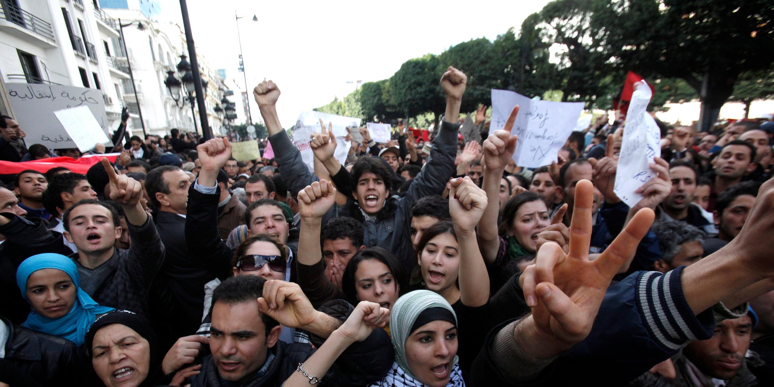 Demonstration in Tunesien