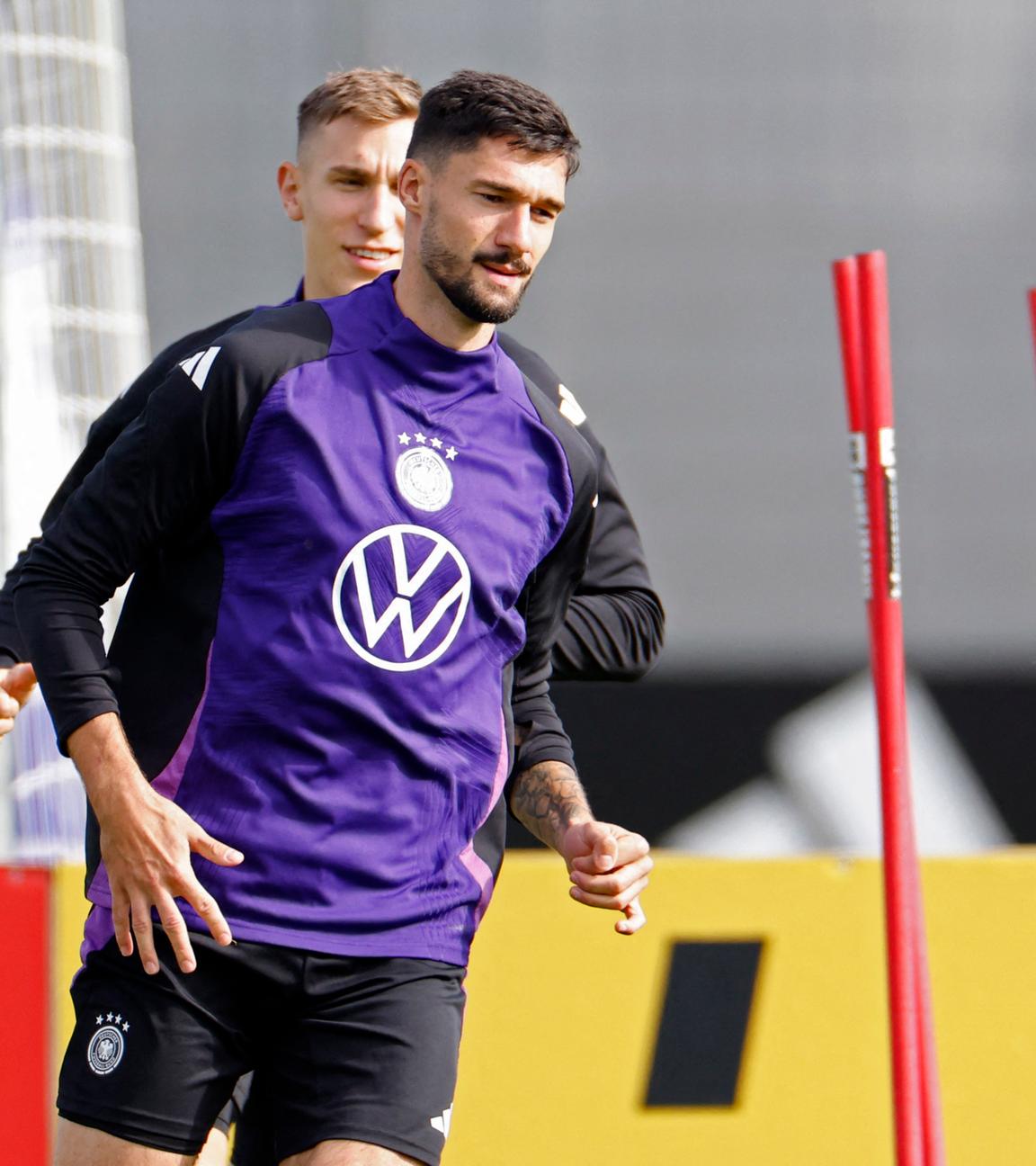 Tim Kleindienst im Training der Fußball-Nationalmannschaft