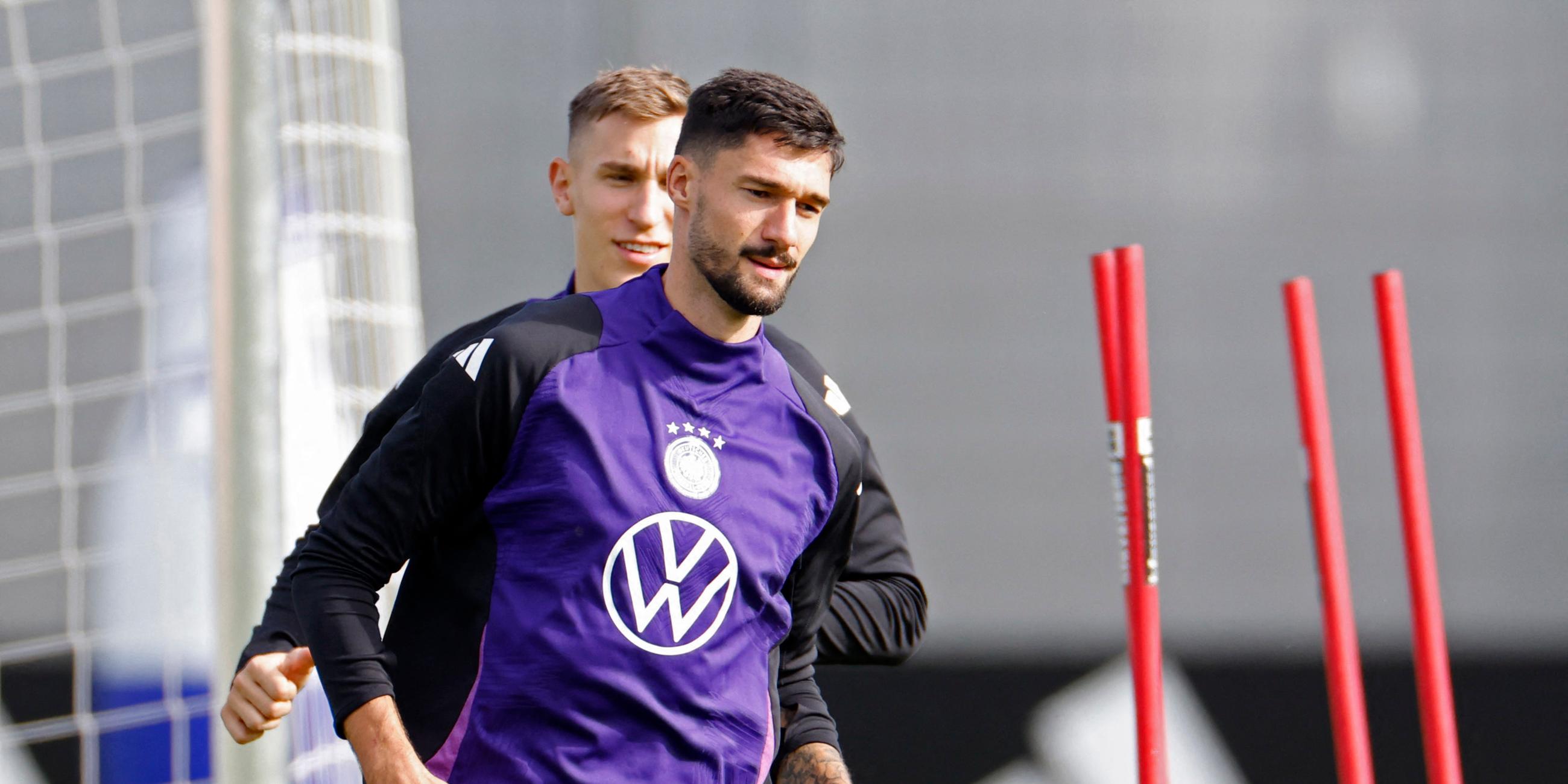 Tim Kleindienst im Training der Fußball-Nationalmannschaft