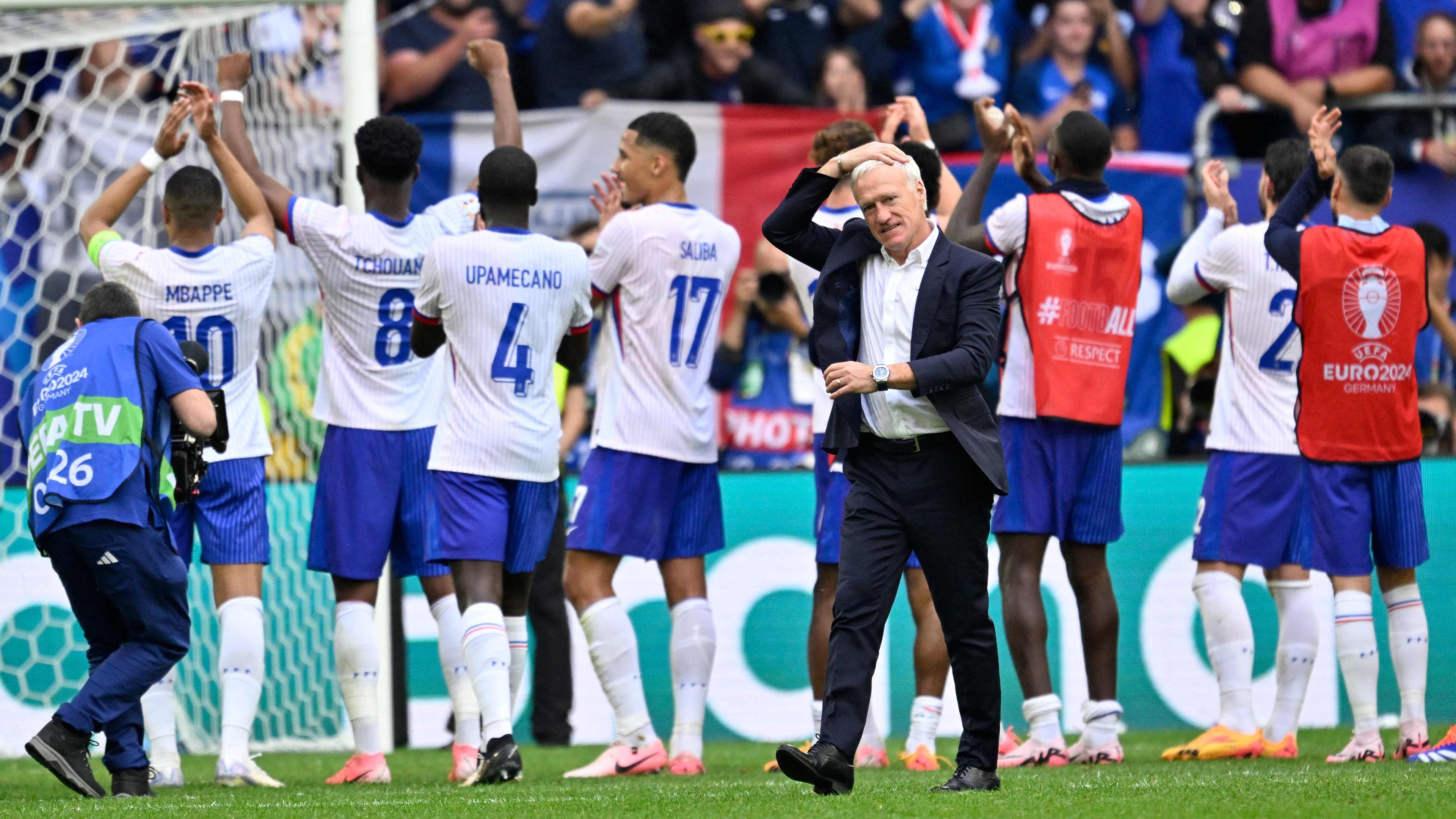 Frankreichs Trainer Didier Deschamps nach dem Spiel gegen Belgien am 01.07.2024.