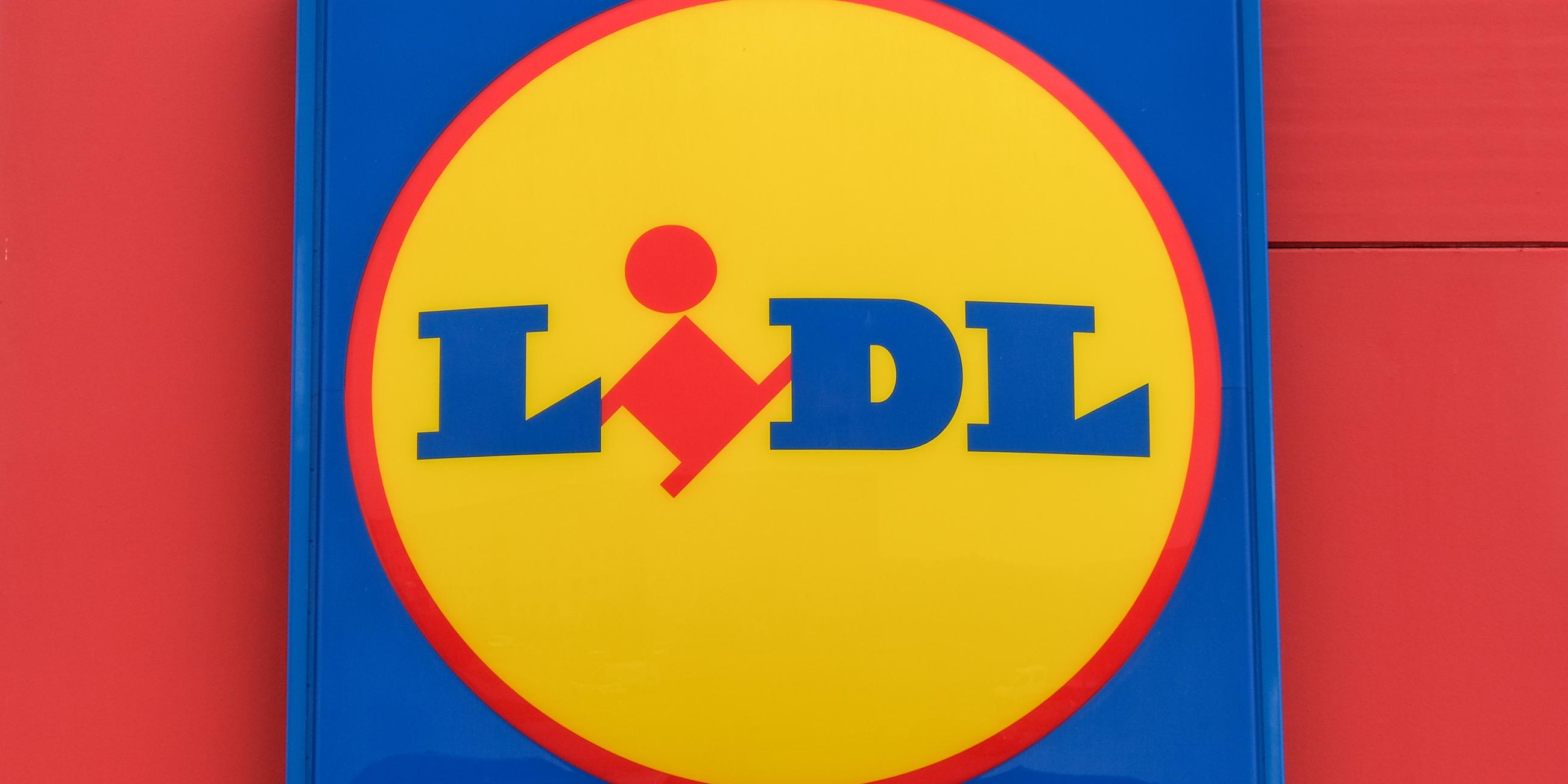 Das Logo des Discountunternehmens Lidl